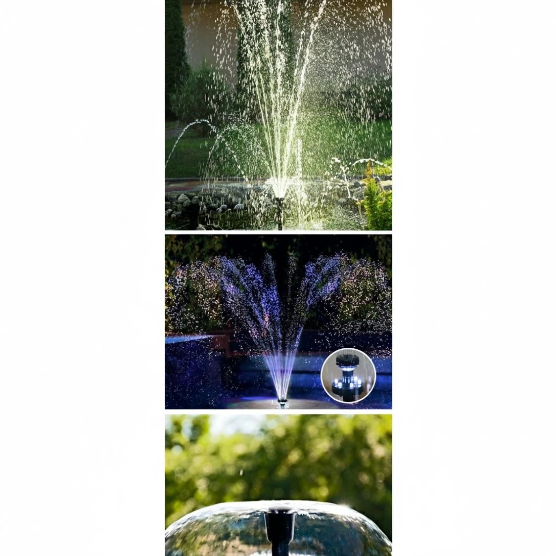 5 Gardeon Solar Pond Pump Submersible Water Fountain with Battery Kit LED Lights 6.6FT - Black, 5 of 6