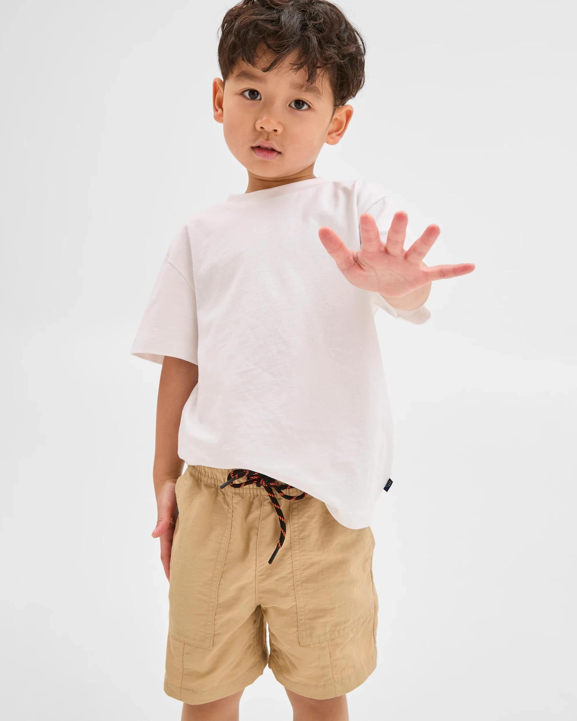 3 Target Nylon Volley Shorts TAN, 3 of 7