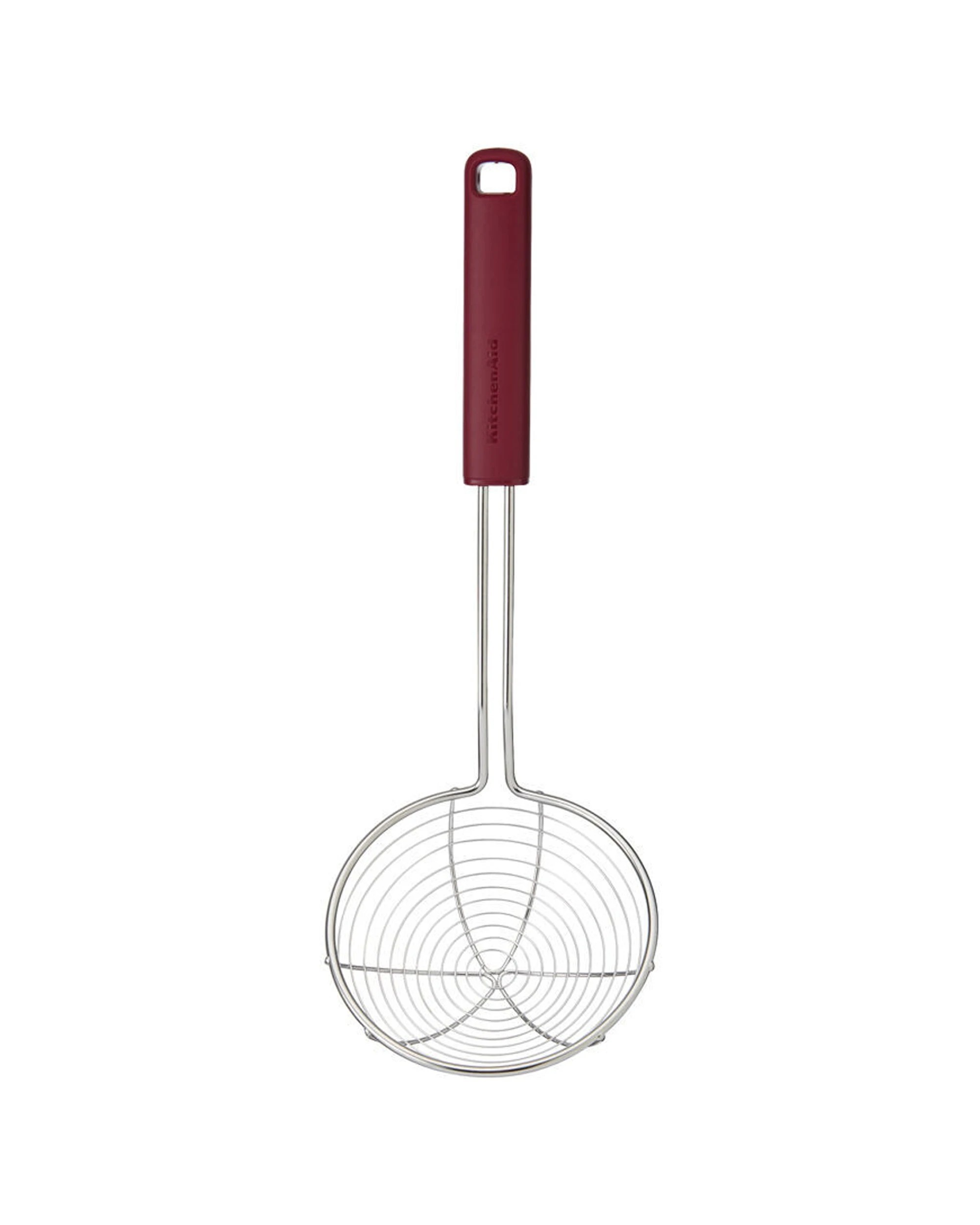 3 KitchenAid 2PK Classic Wire Handheld Food Strainer Cooking Utensil Ergonomic Handle - Red, 3 of 6