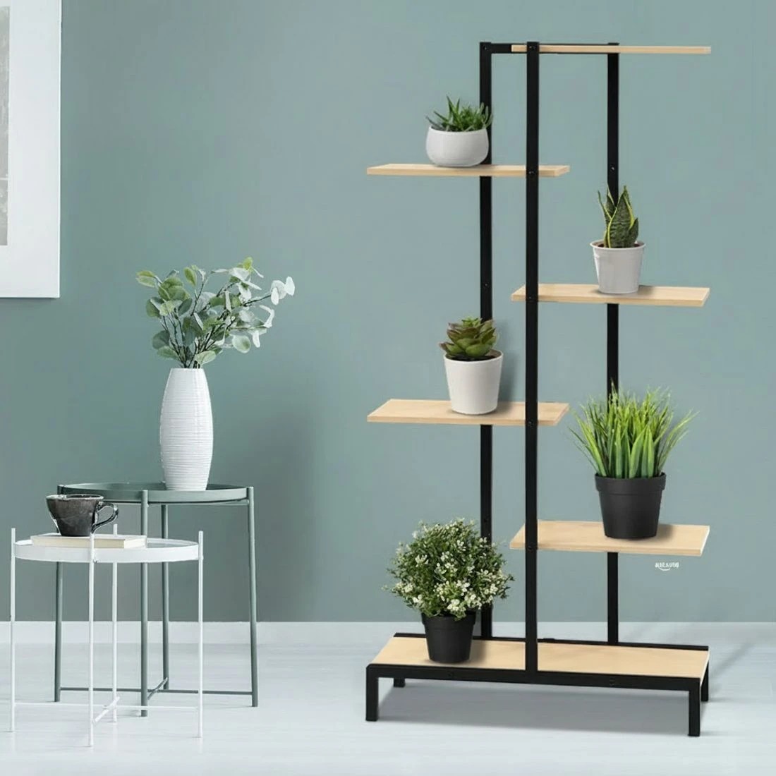 6 Artiss Plant Stand 6 Tier Metal Zigzag Flower Pot Shelf - Multi, 6 of 6