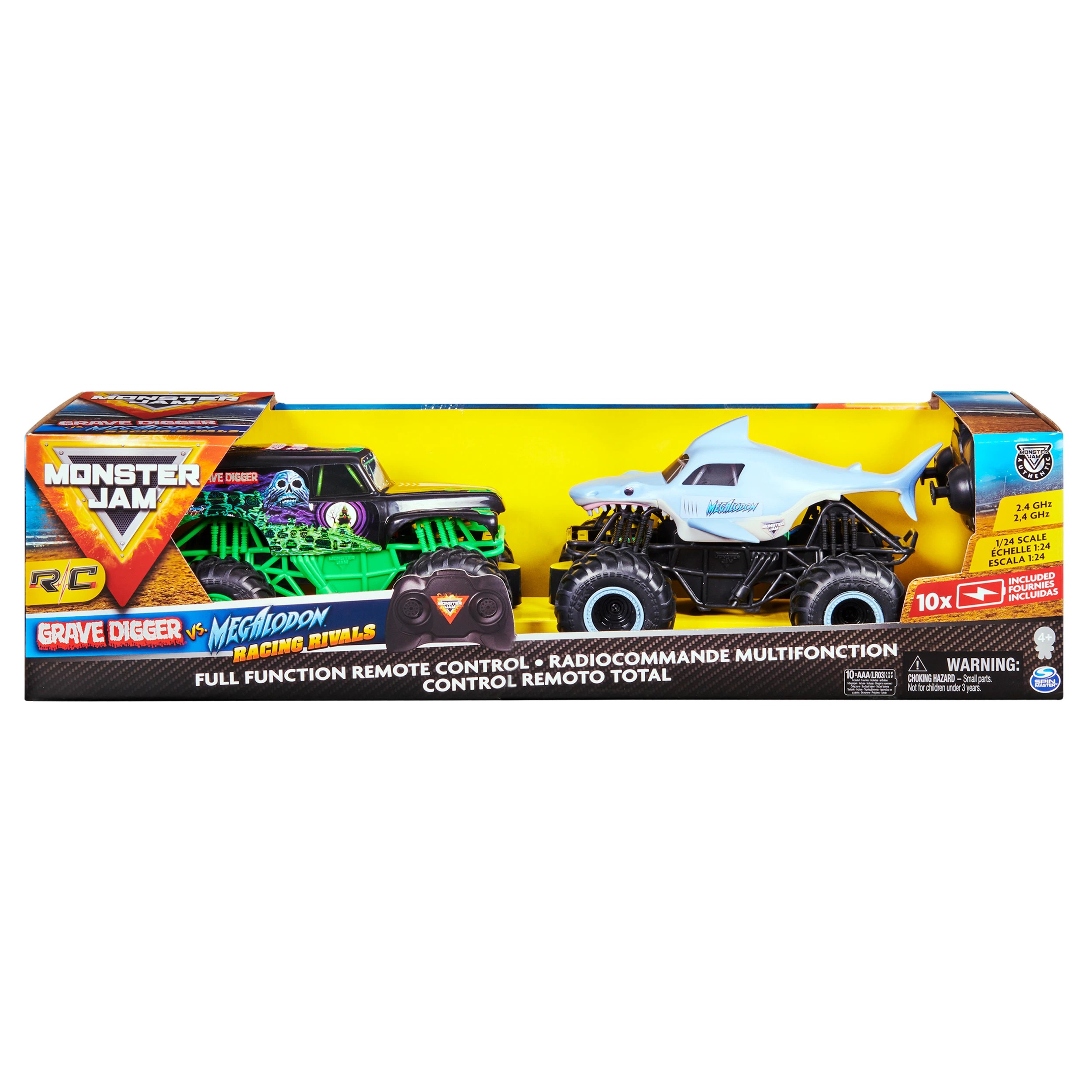 2 2 Pack Monster Jam RC 1:24 Grave Digger vs  El Toro Loco Racing Rivals, 2 of 7