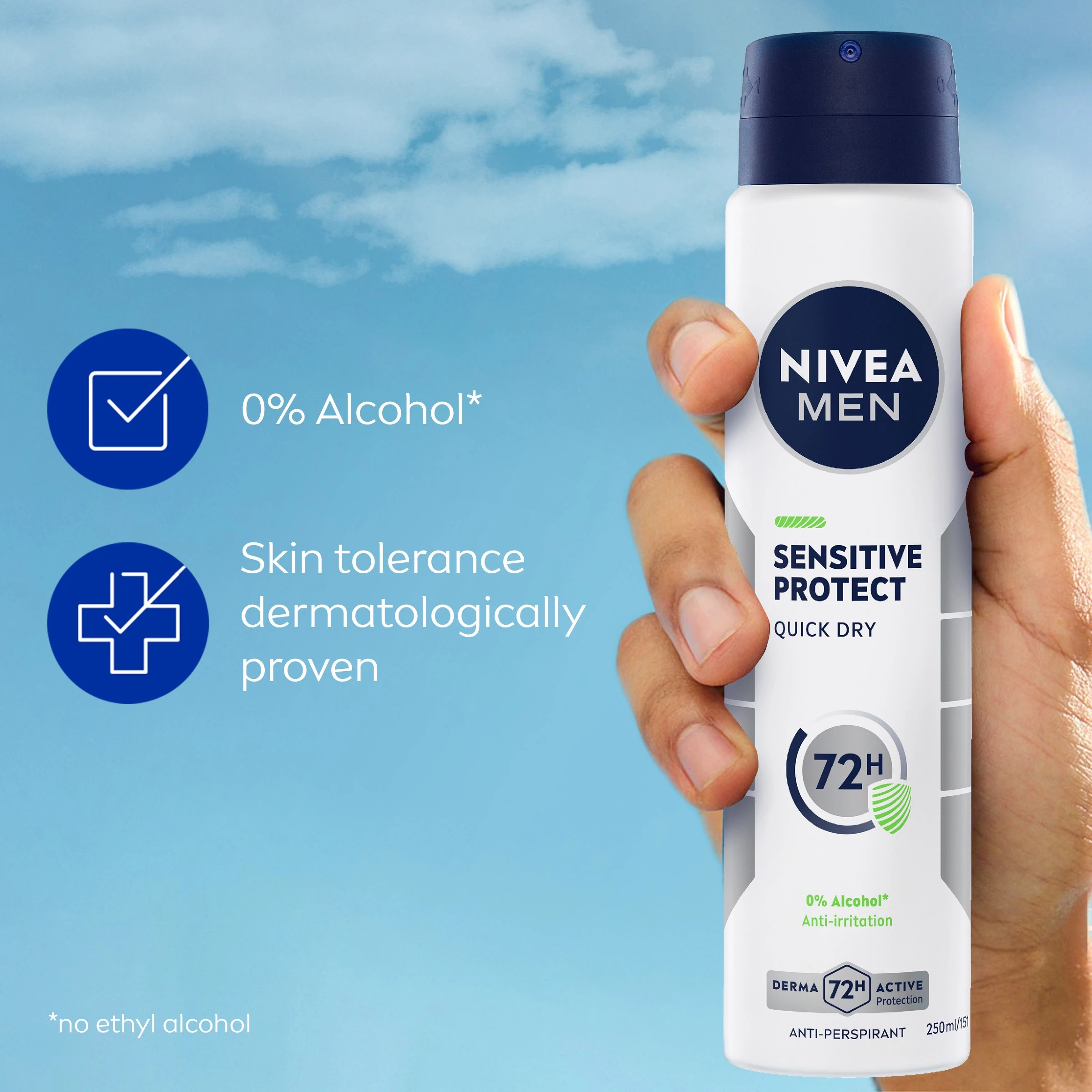 2 Nivea Men Sensitive Protect 48-Hour Anti-Perspirant, 2 of 8