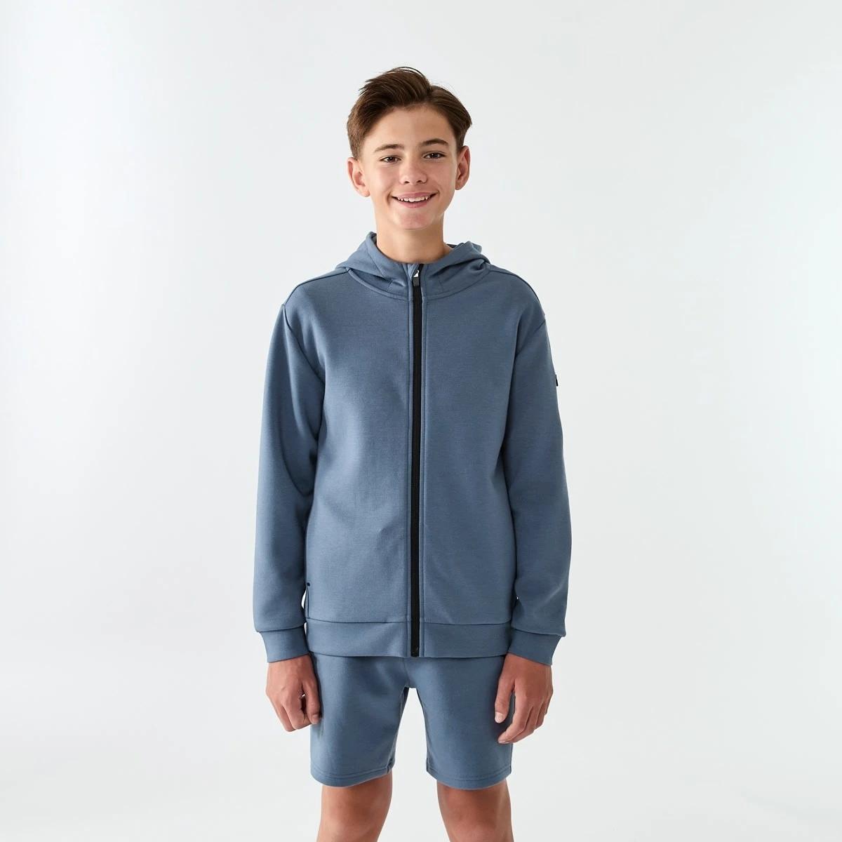 2 Active Kids Zip Through Hoodie Vintg Blue, 2 of 10