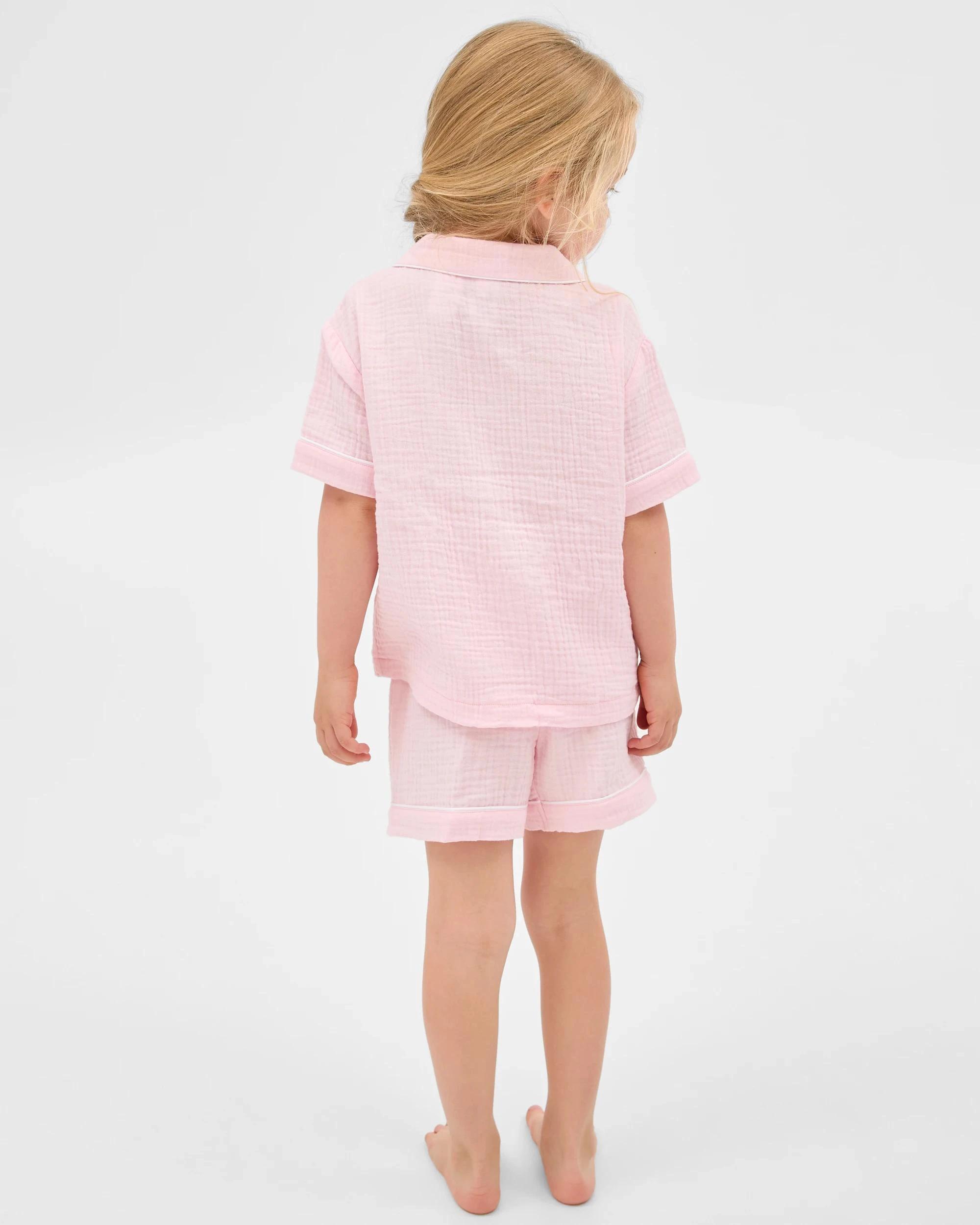 4 Target Kids Australian Cotton Younger Girls Double Cloth Pyjama Set LT PINK, 4 of 8