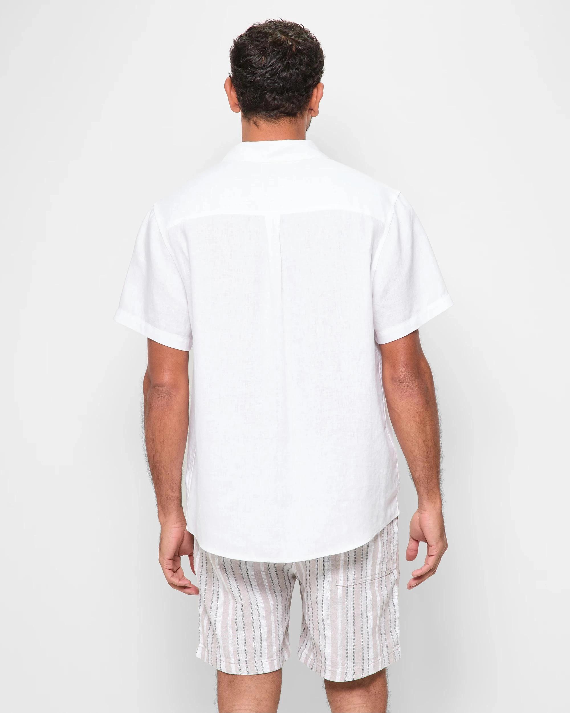 4 Target Man European Linen Short Sleeve Shirt WHITE, 4 of 9