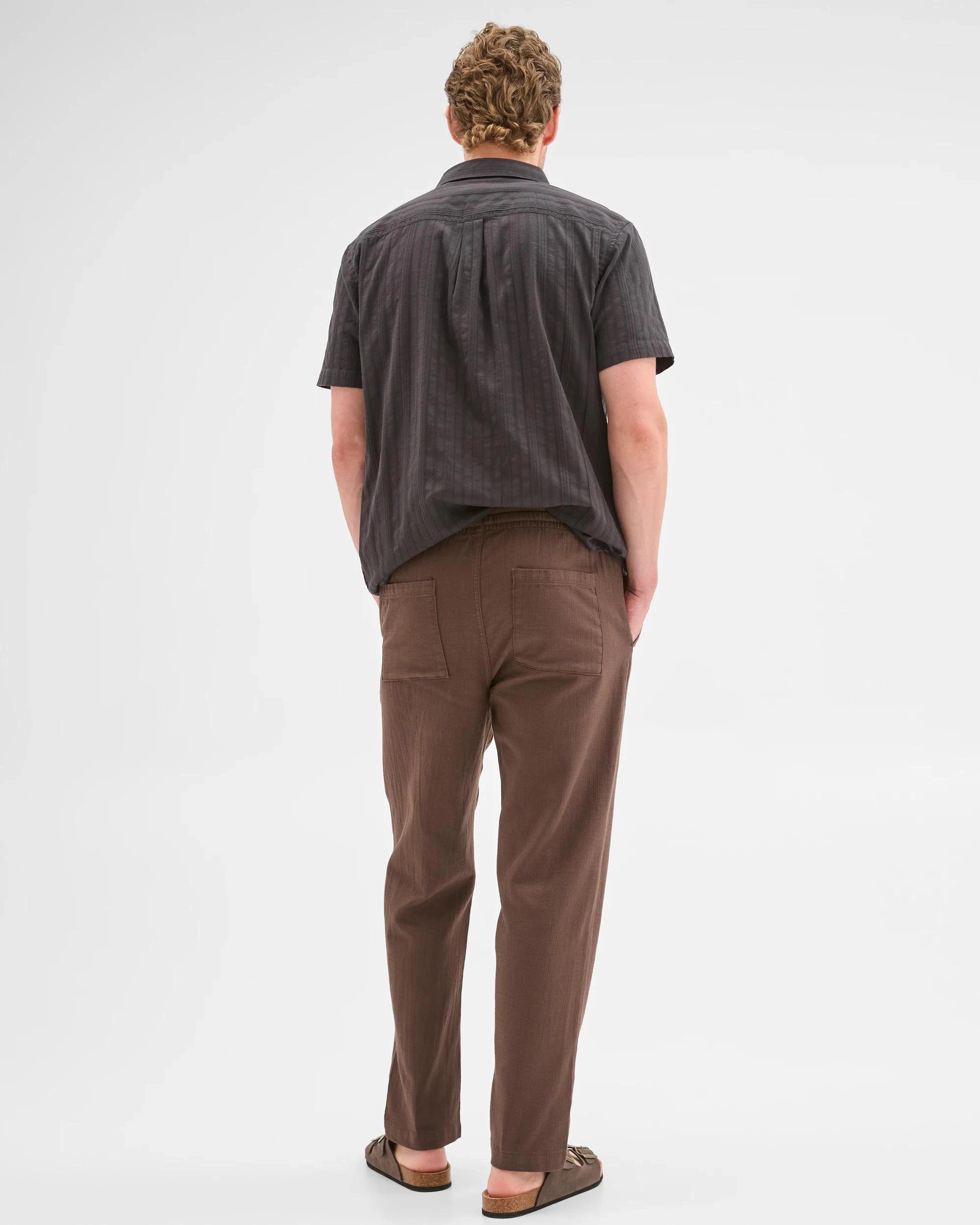 5 Target Australian Cotton Relaxed Textured Pants CHOCOLATE, 5 of 5