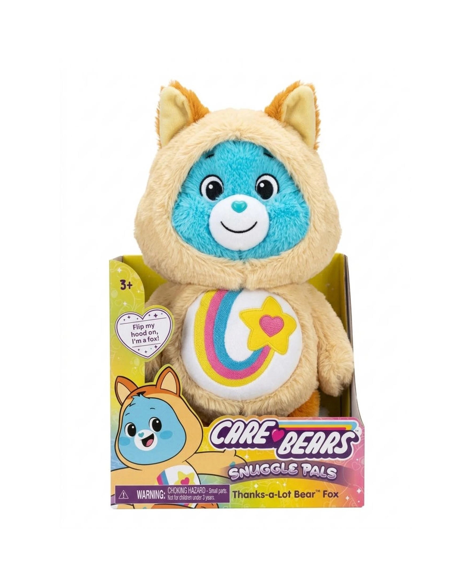 1 Care Bears Snuggle Pals Thanks-a-Lot Bear Fox Medium Plush, 1 of 2
