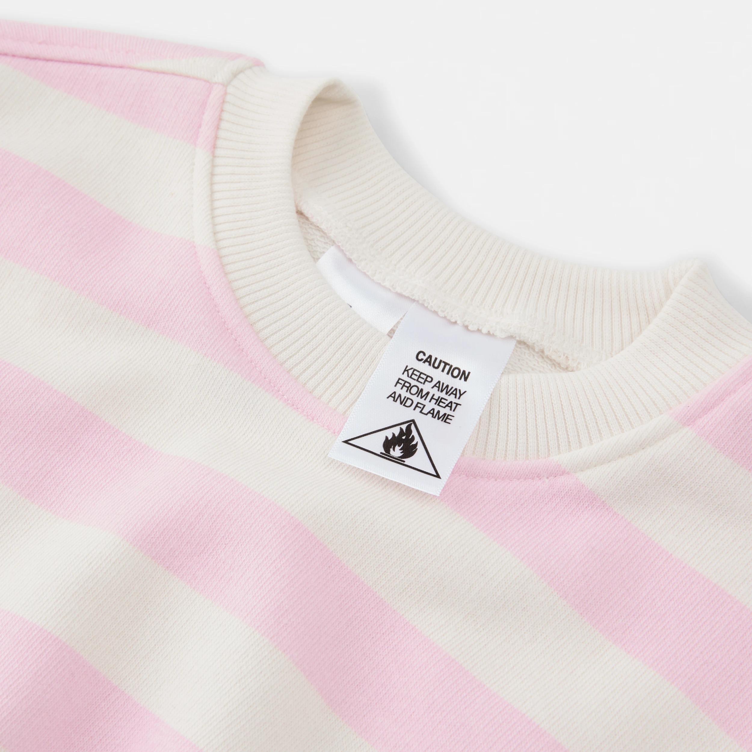 4 Short Sleeve Terry Bodysuit BALLERINA STRIPE, 4 of 5