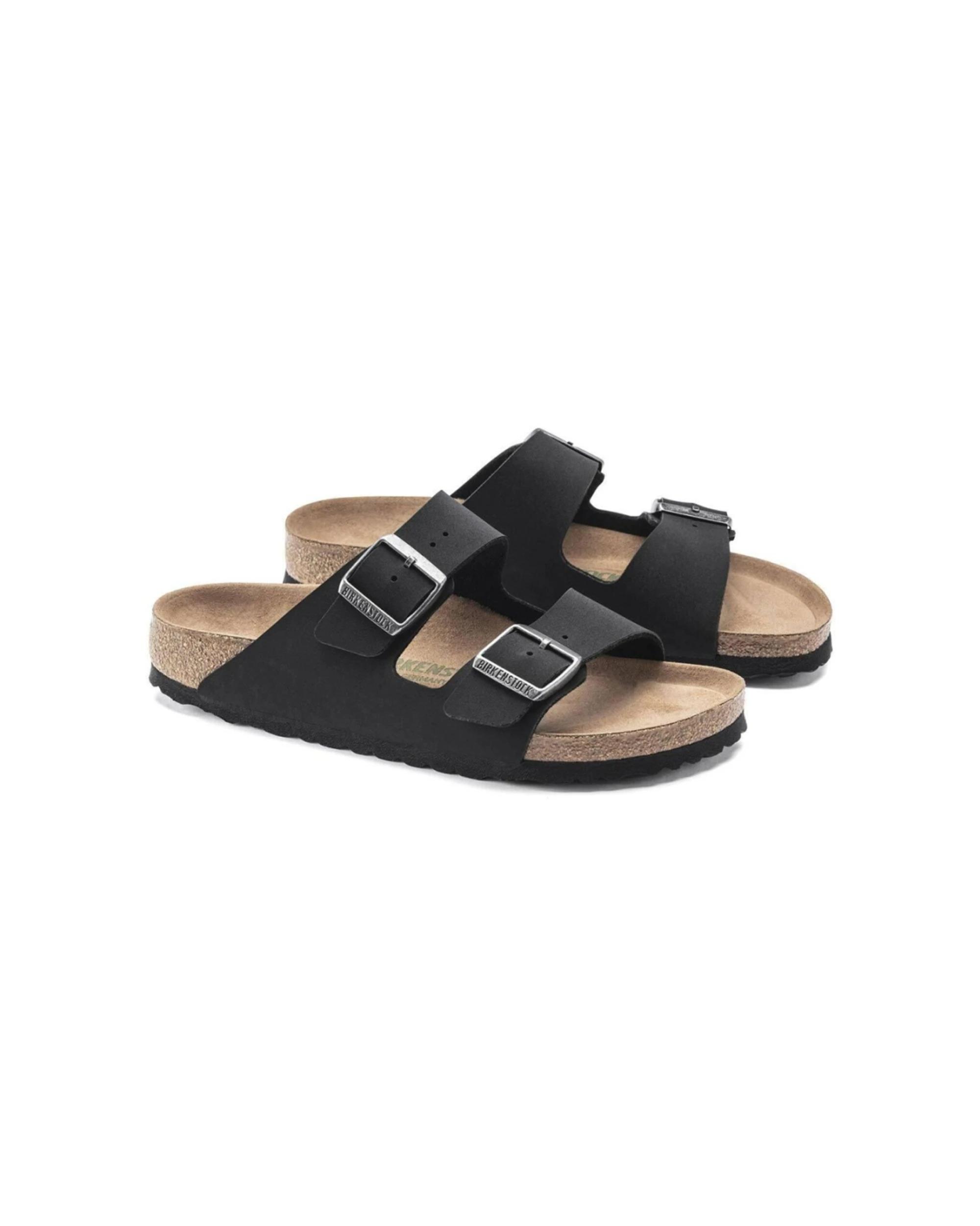 3 Birkenstock Arizona BirkiBuc Vegan Sandals Regular Width BLACK, 3 of 6