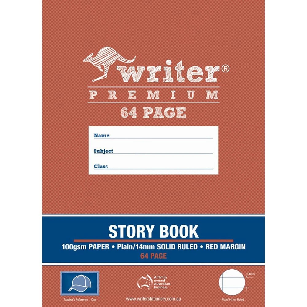 1 Writer Premium 330 x 240mm Story Book 14mm Ruled 64 Page, 1 of 4