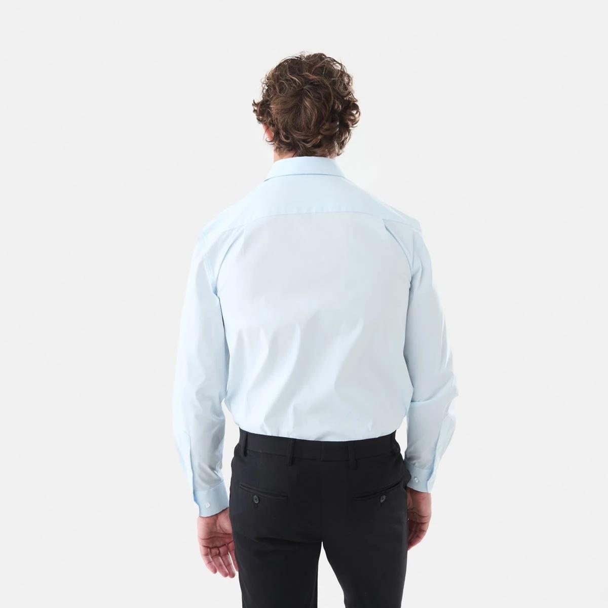 3 Workwear Long Sleeve Business Shirt Blu Light, 3 of 6
