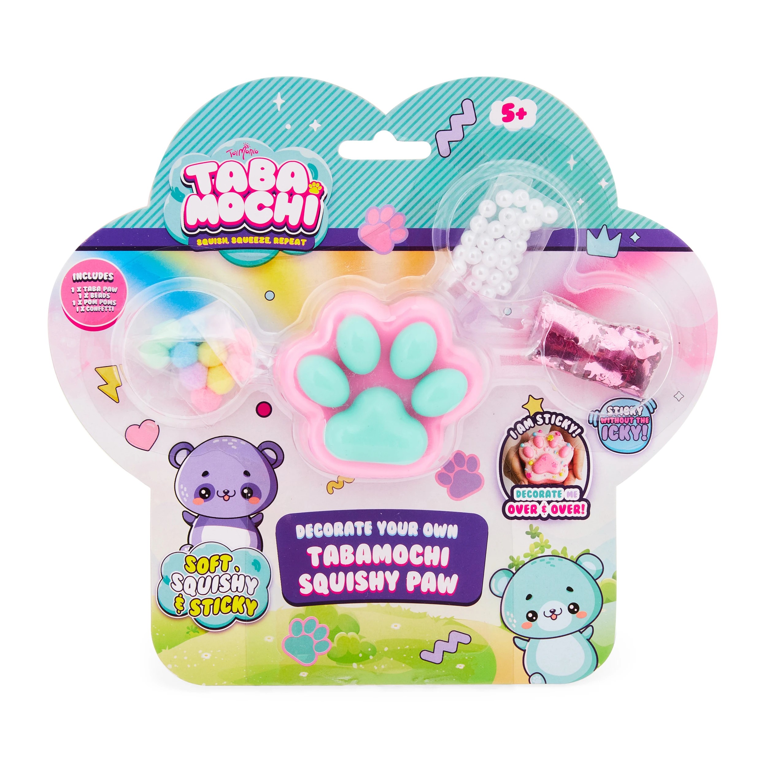 1 ToyMania Decorate Your Own Taba Mochi Squishy Paw, 1 of 2