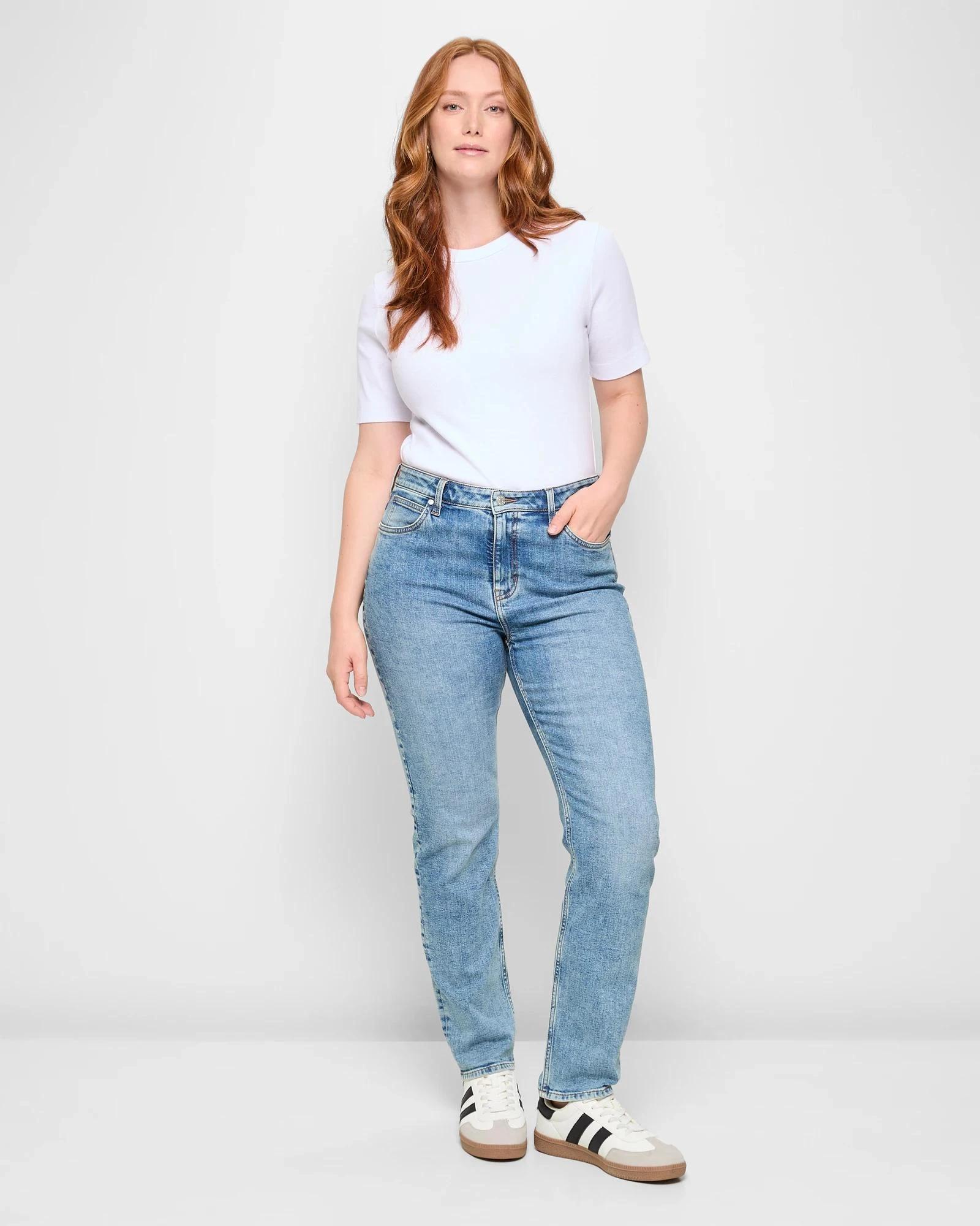 1 Target High Rise Full Length Straight Cut Denim Jeans - Alexa VINTAGE FADE, 1 of 5