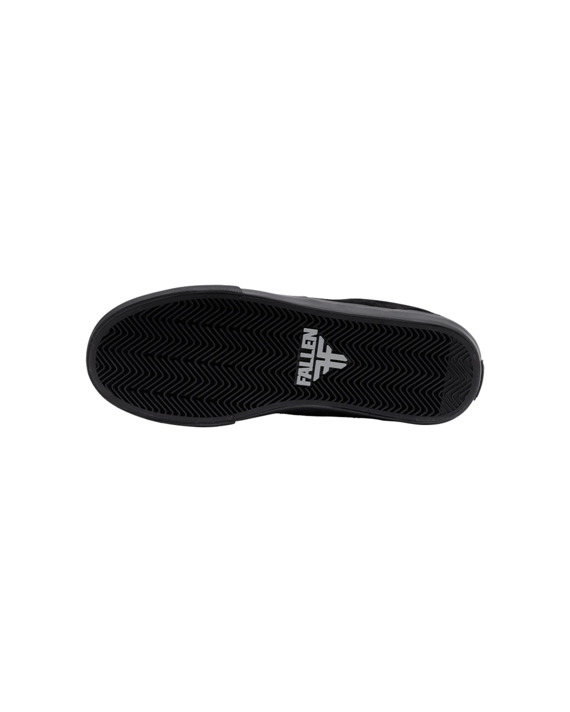 6 Fallen Footwear The Daytona Dalton Dern Vulcanized Skate Shoes Suede BLACK/SILVER, 6 of 6