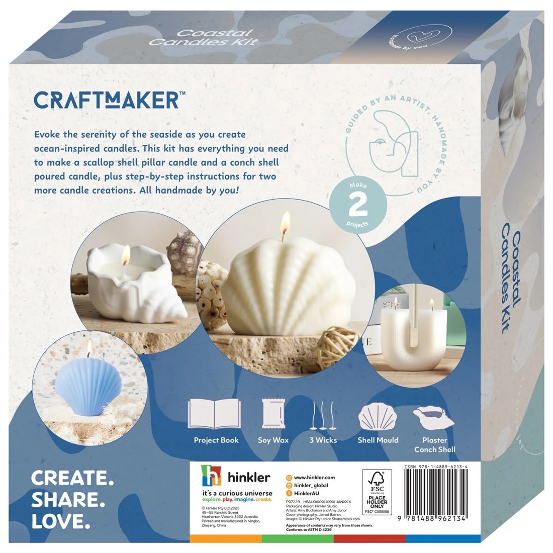 2 Craft Maker Coastal Candles Kit, 2 of 7