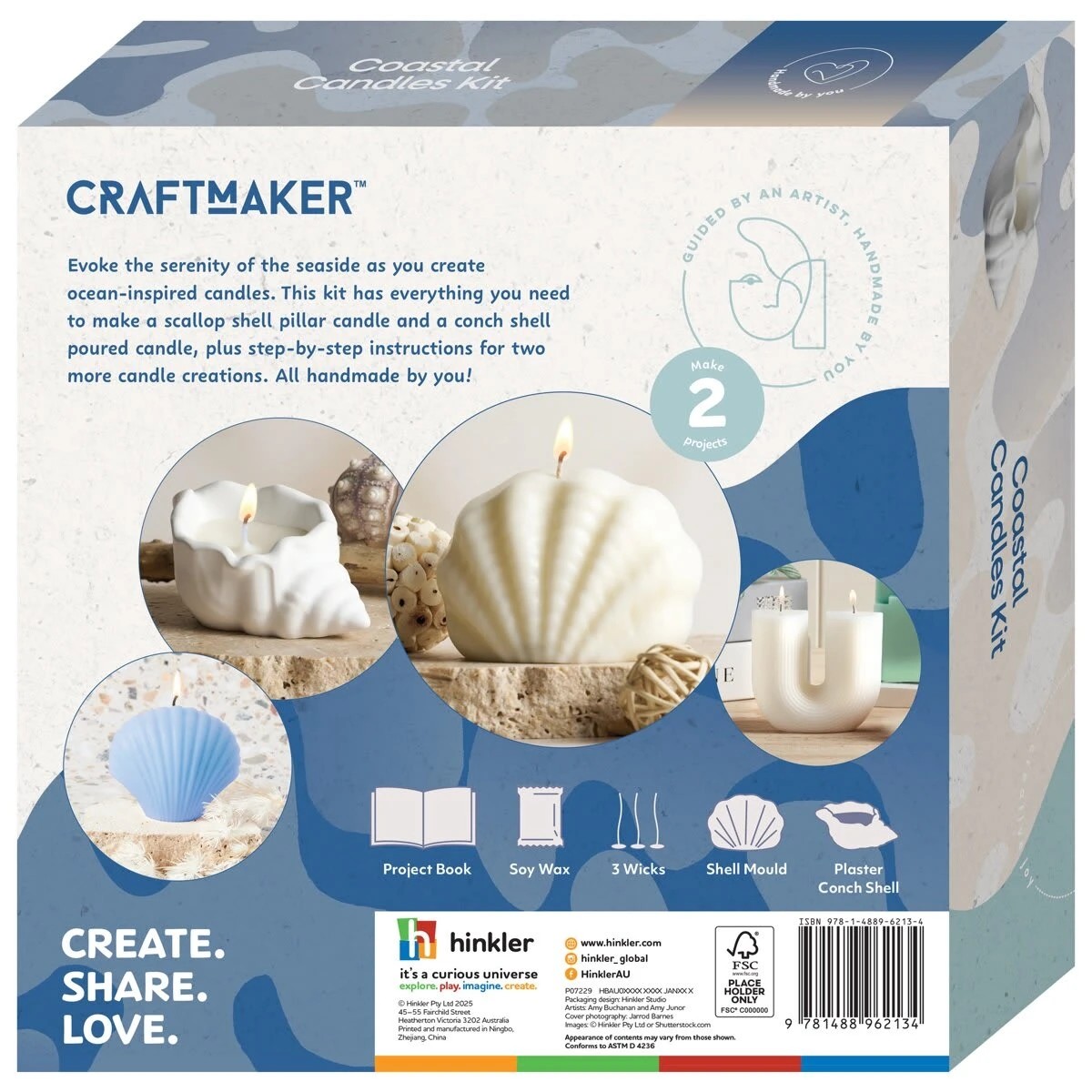 2 Craft Maker Coastal Candles Kit, 2 of 7