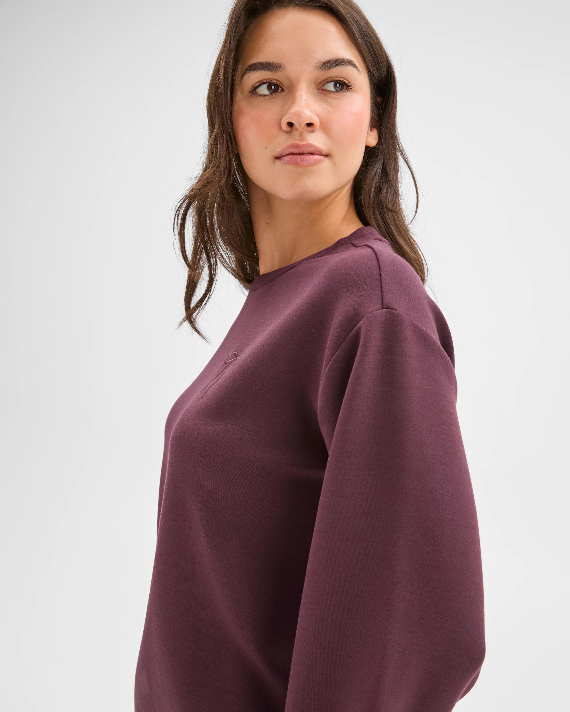 4 Target Woman Long Sleeve Modal Blend Crew Sleep Jumper FUDGE, 4 of 6