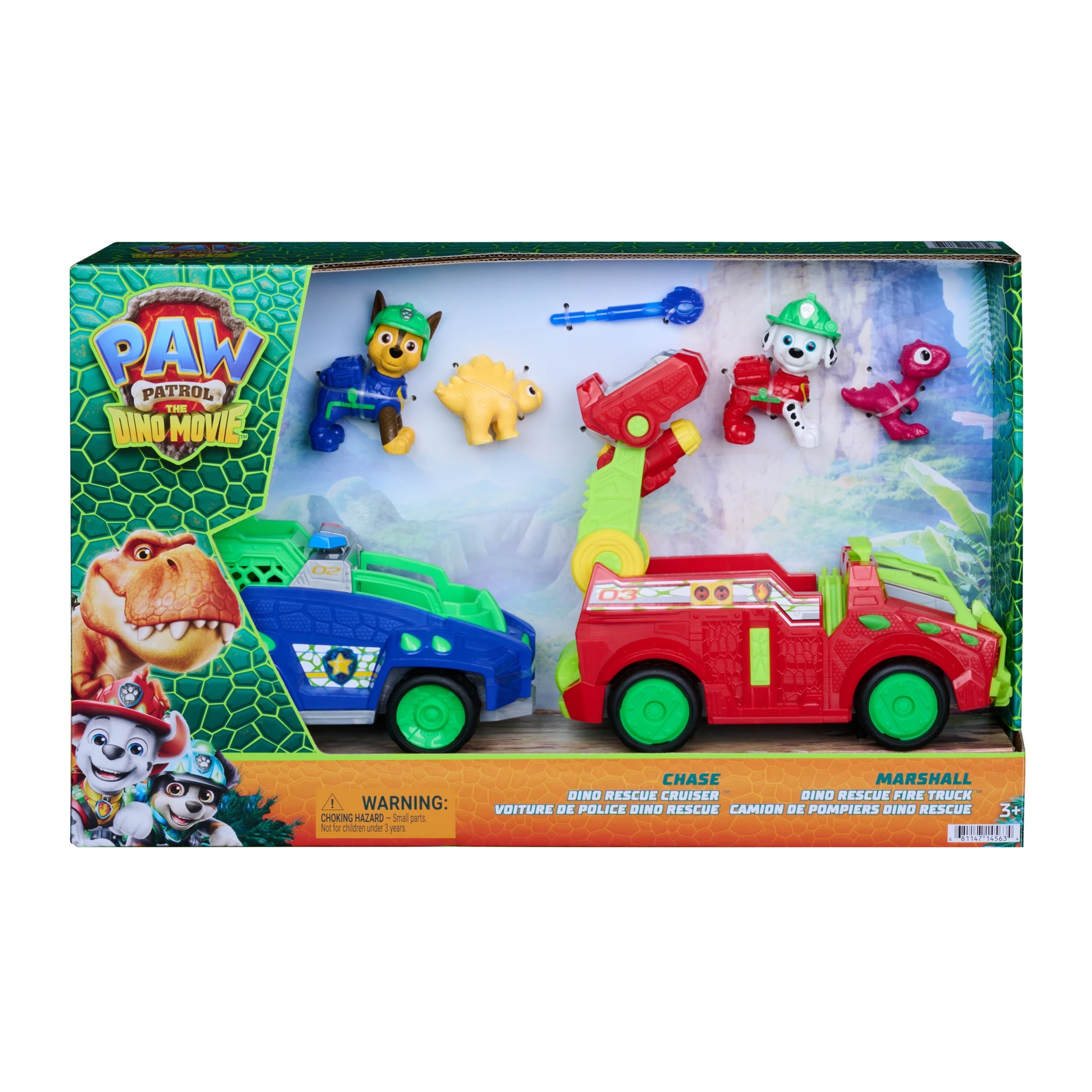 1 2 Pack PAW Patrol The Dino Movie: Dino Rescue Vehicle, 1 of 8