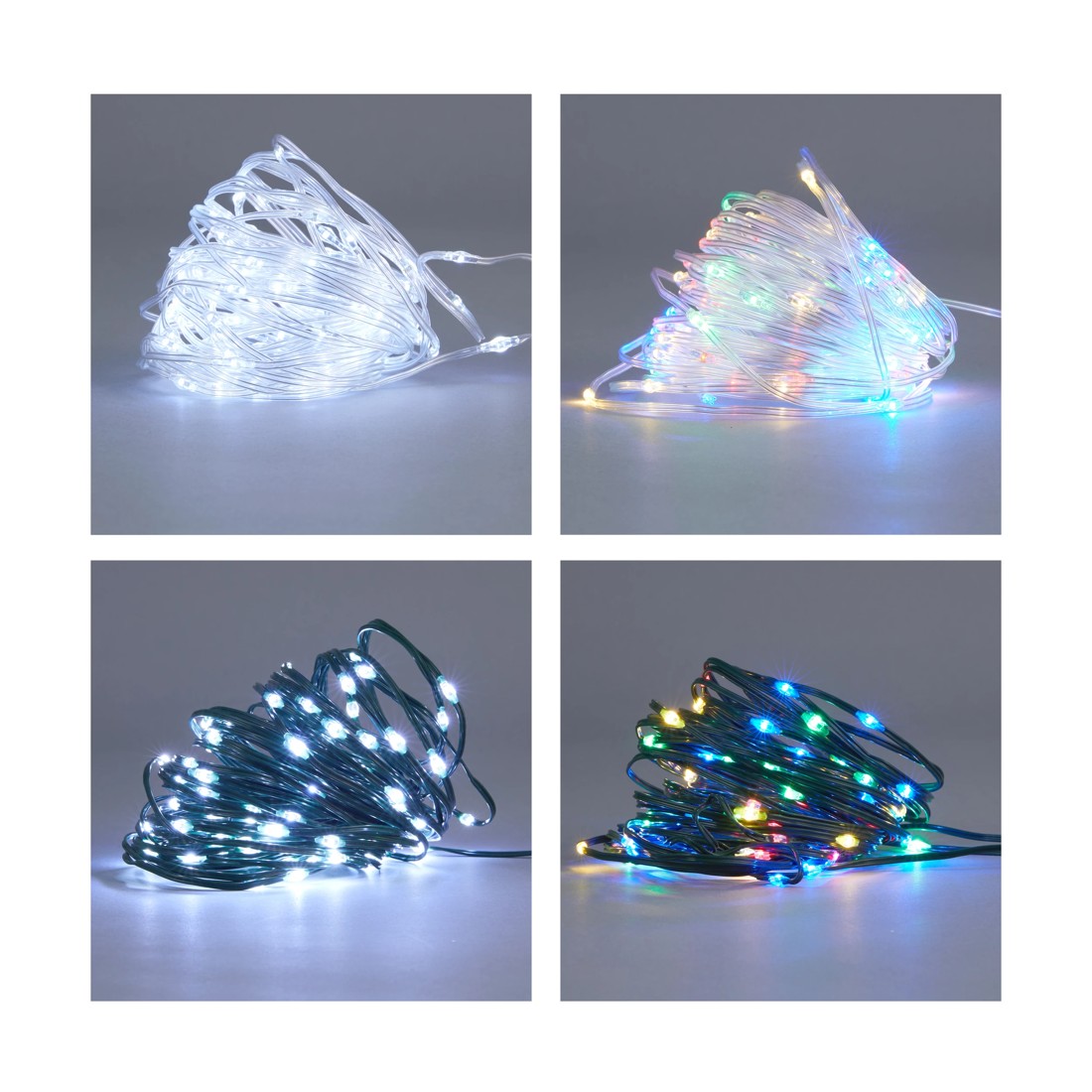 1 Battery Operated 100 LED Wire String Lights - Assorted, 1 of 6