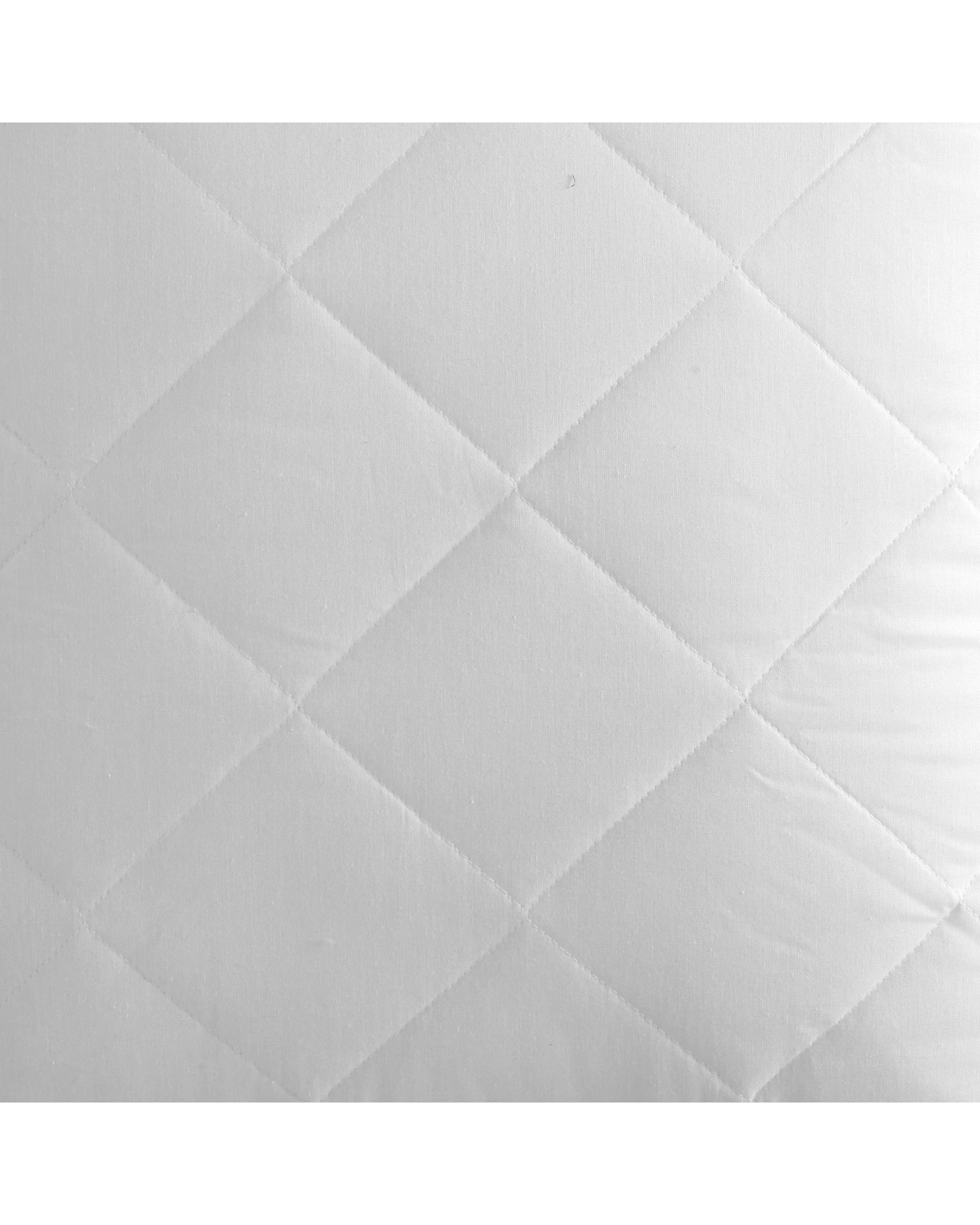 5 Dreamaker Cotton Cover Quilted Pillow Protector Euro - White, 5 of 5