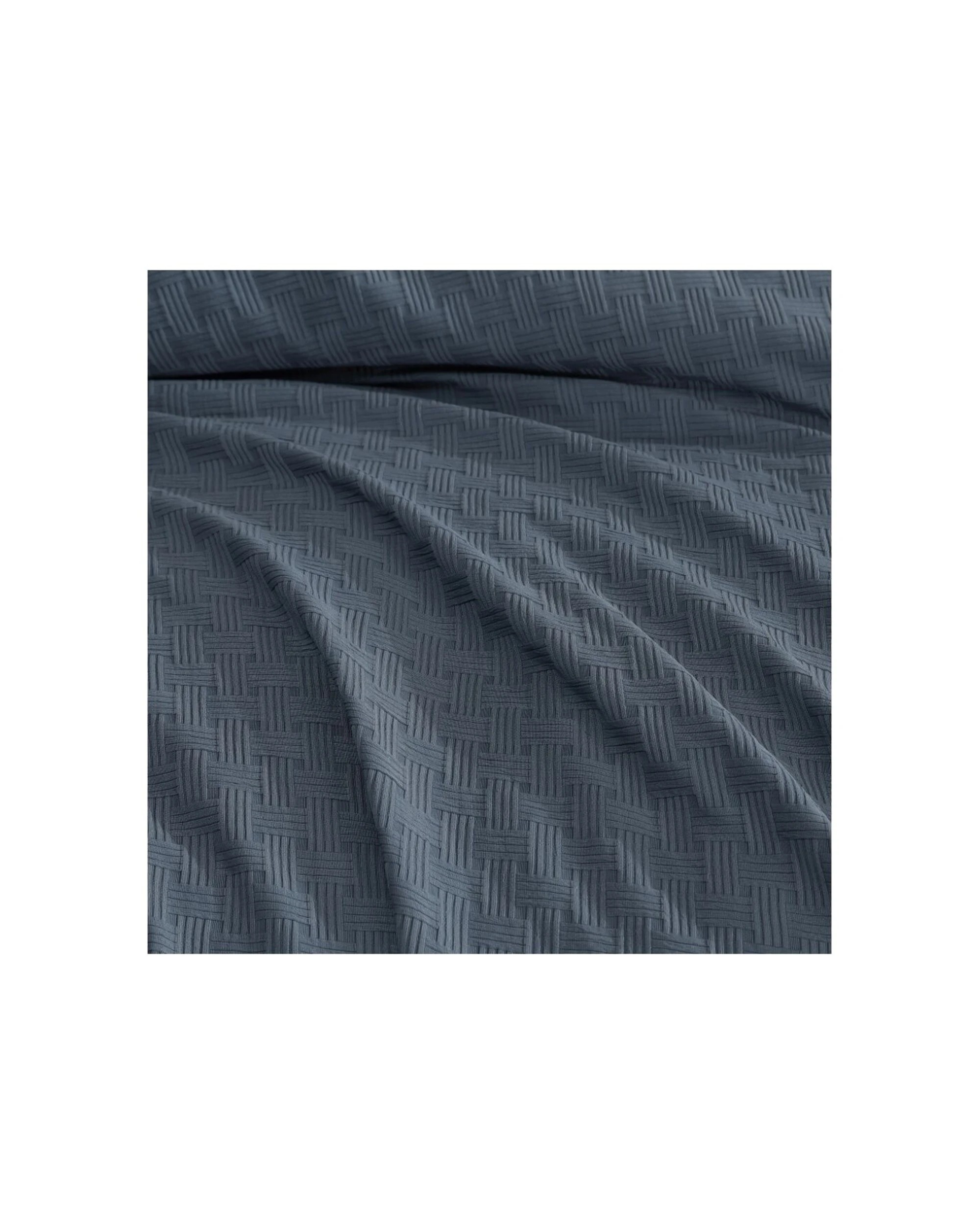 2 Ardor Soft Geo Textured Alexander Quilt Duvet Cover Set King - Blue, 2 of 2
