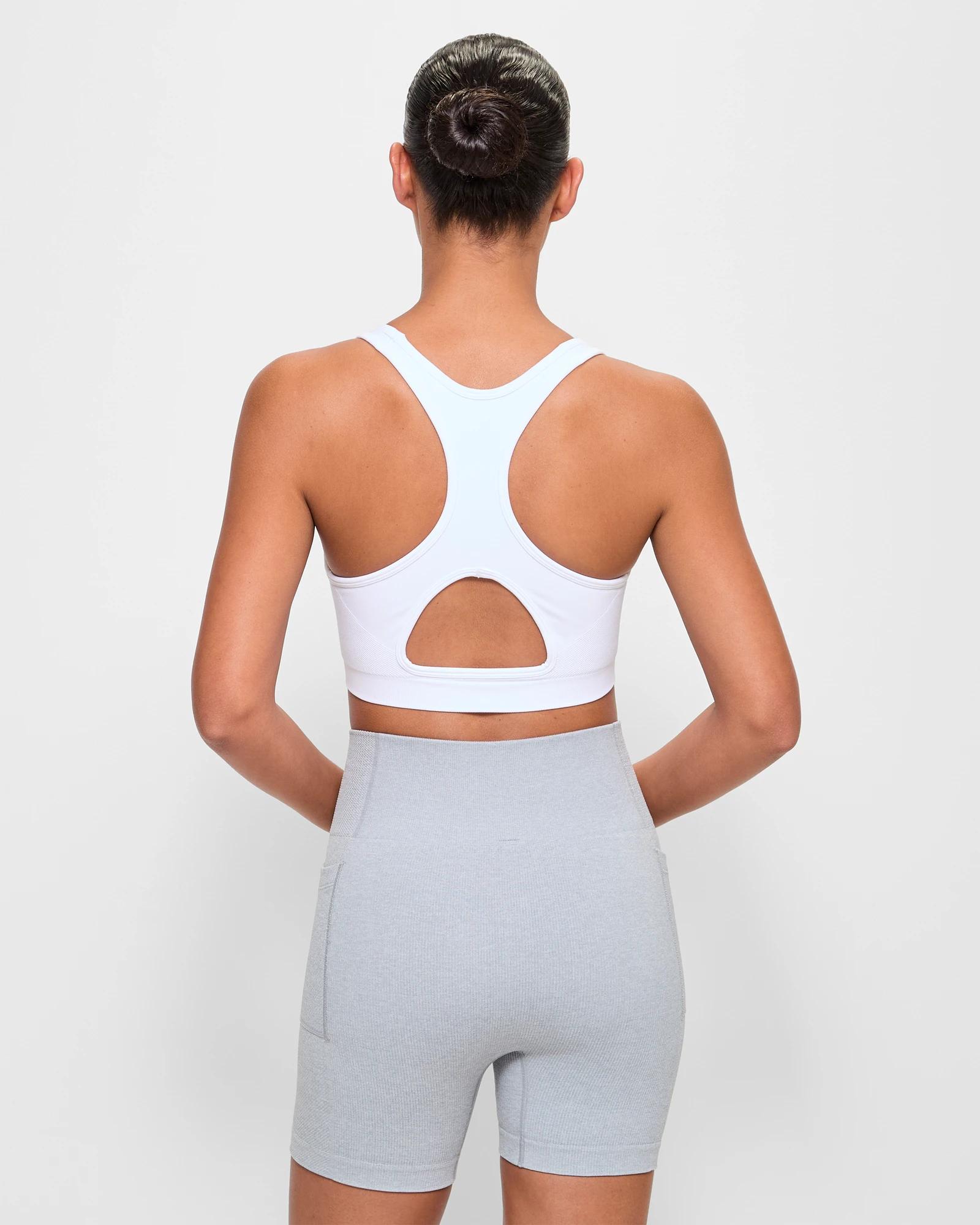 4 Target Active Harmony Strappy Seamfree Crop Top WHITE, 4 of 5