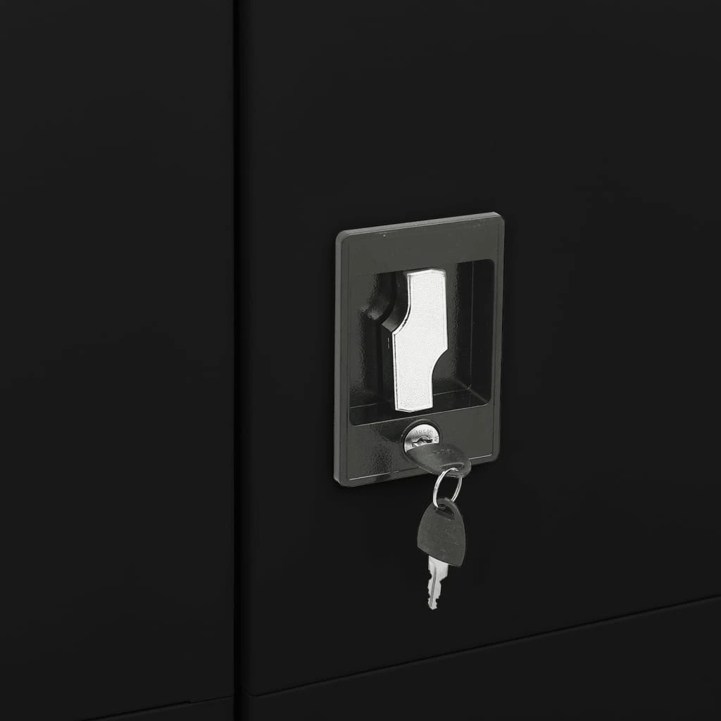 5 vidaXL Locker Cabinet Steel - Black, 5 of 6