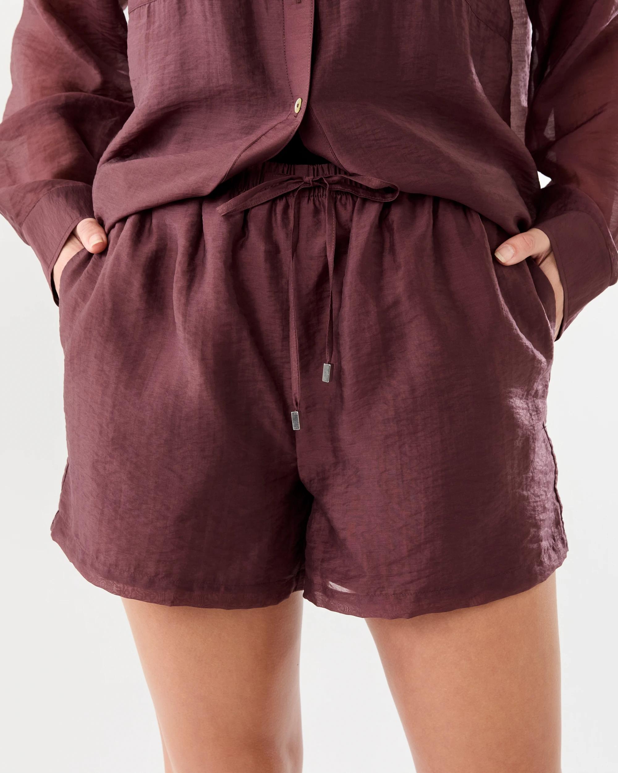 Kmart Tie Waist Sheer Shorts