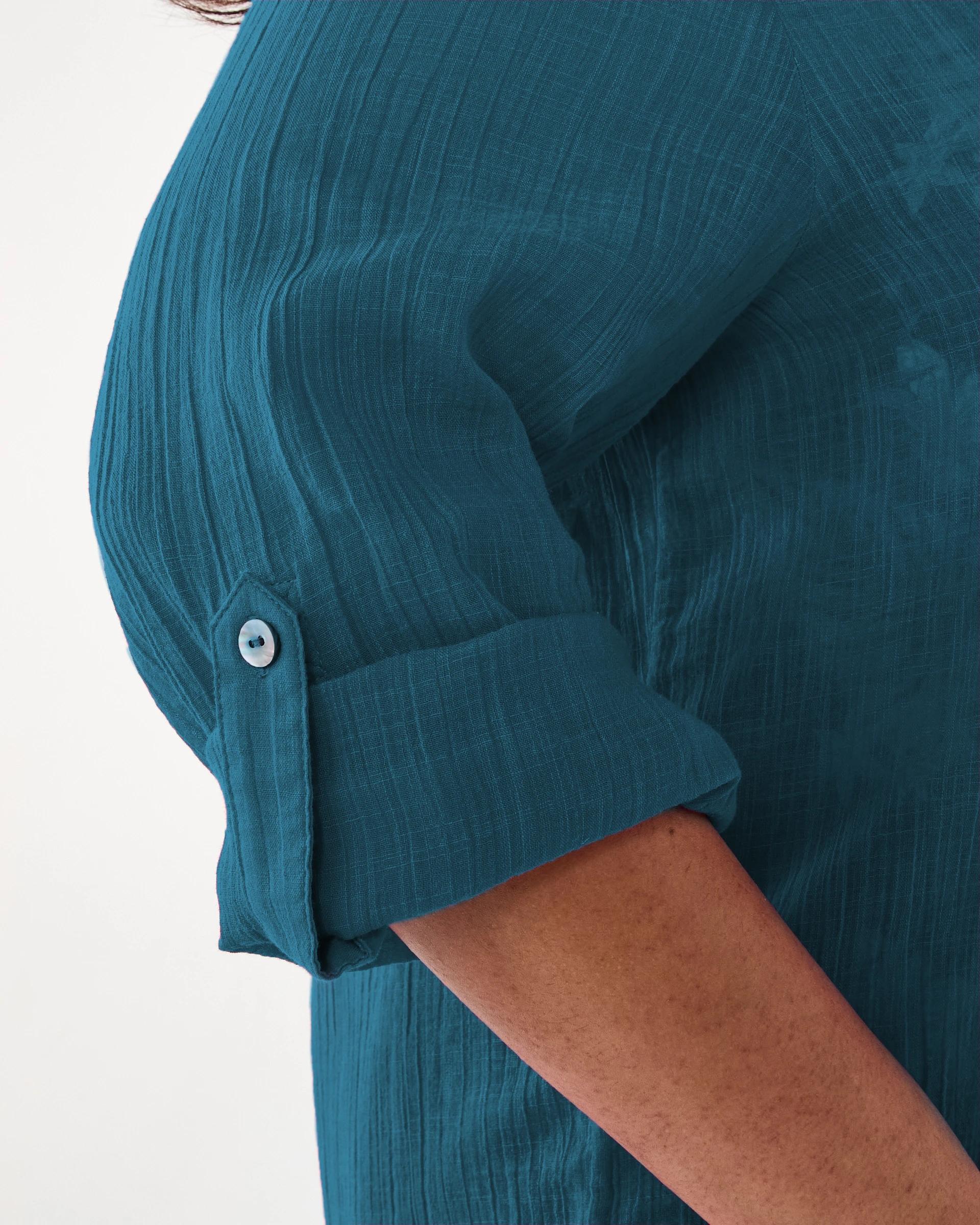 8 Curve Beach Kaftan TEAL NAVY, 8 of 8
