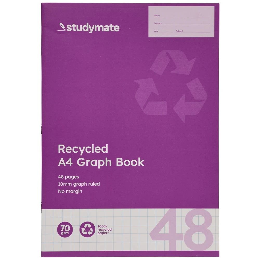 3 Studymate A4 Graph Book 10mm 48 Page, 3 of 3