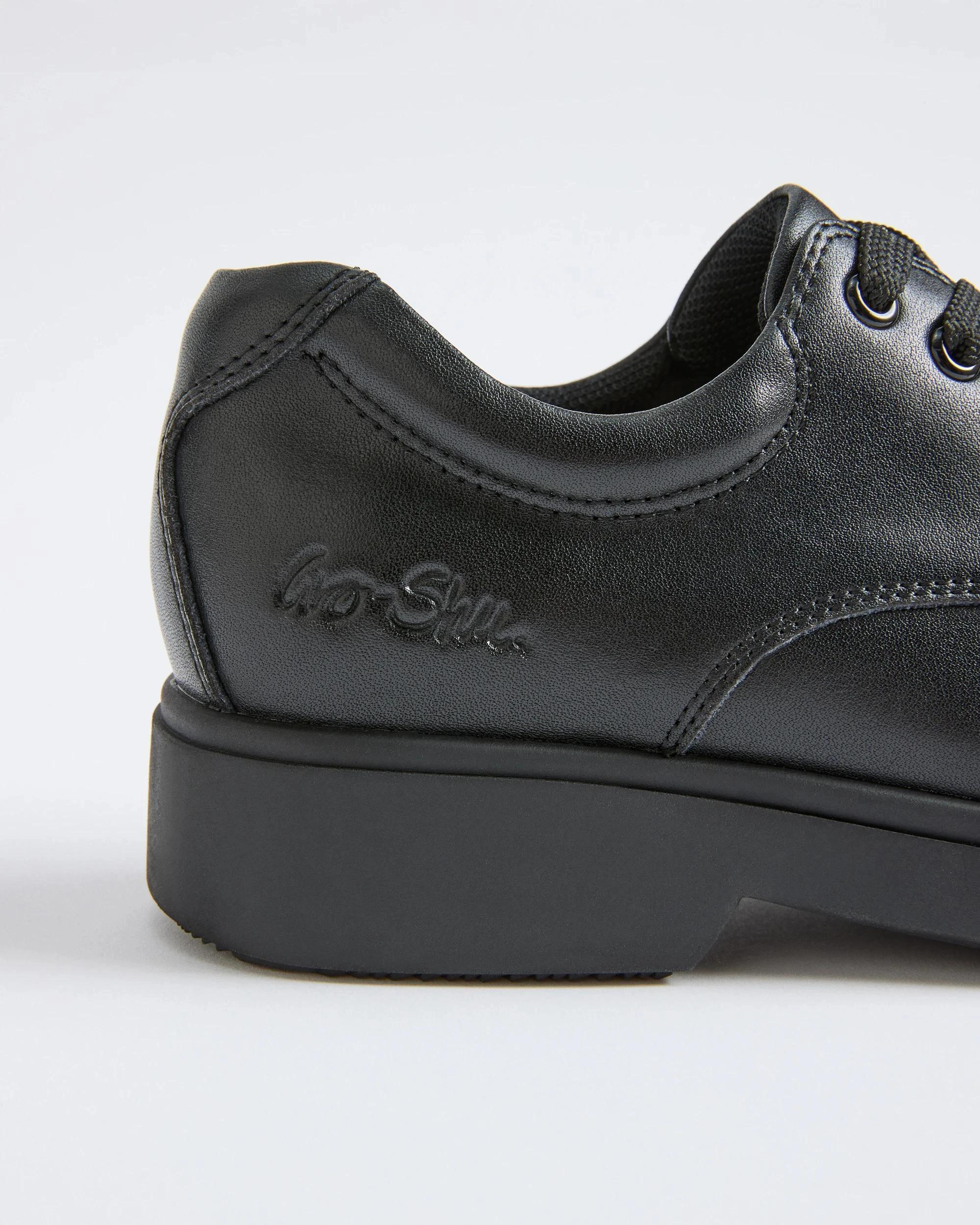 4 GroShu by Grosby Gro-Shu Senior Leather Lace Up School Shoes BLACK, 4 of 6