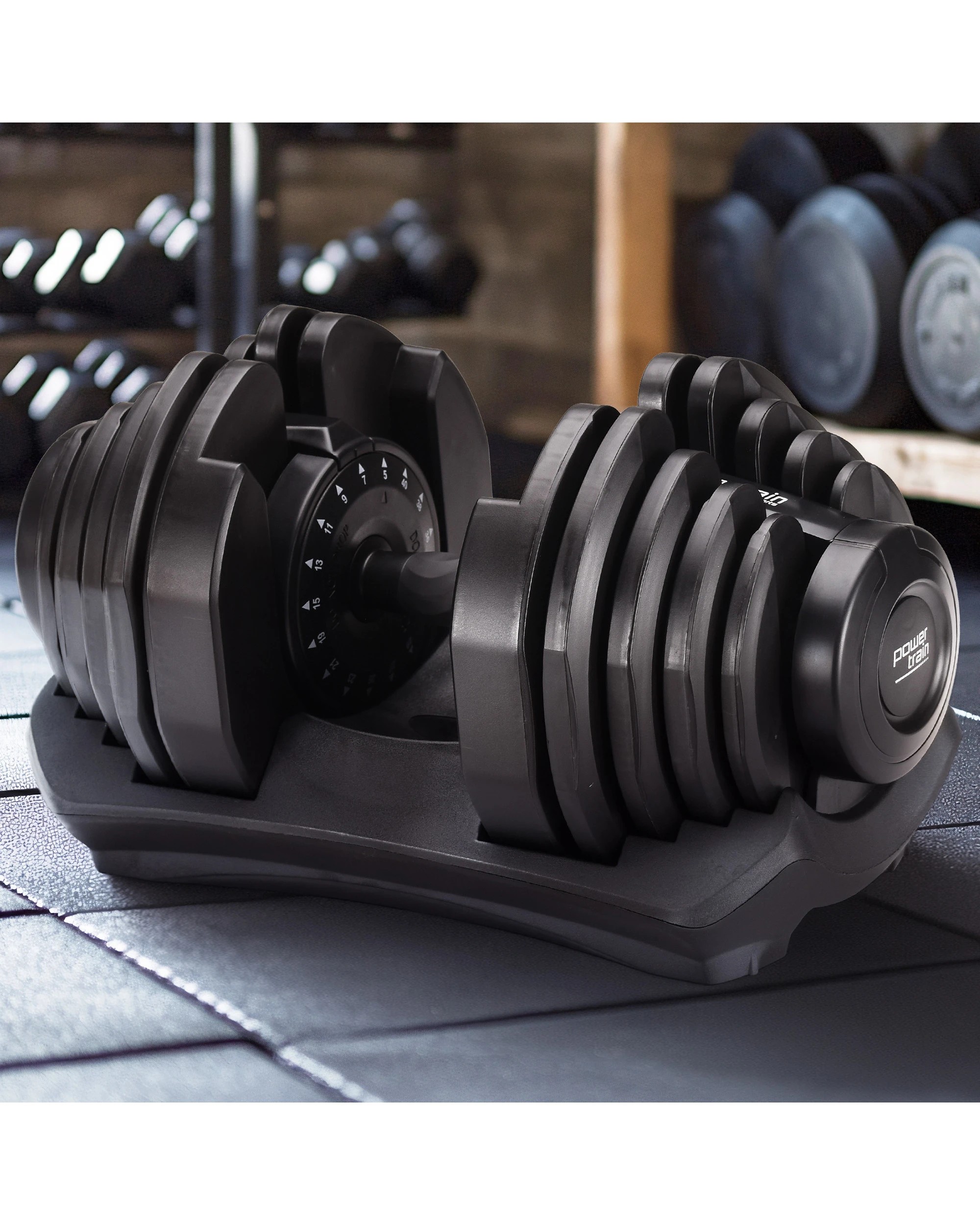 4 Powertrain 40kg Adjustable Dumbbell Home Gym Exercise Equipment Free Weights, 4 of 7