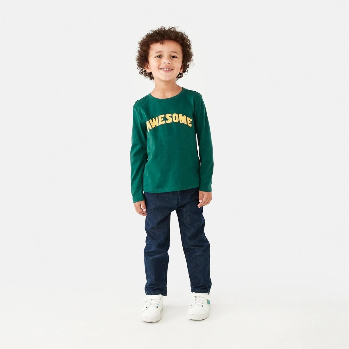 5 Long Sleeve Print T-shirt Grn Awesom, 5 of 8