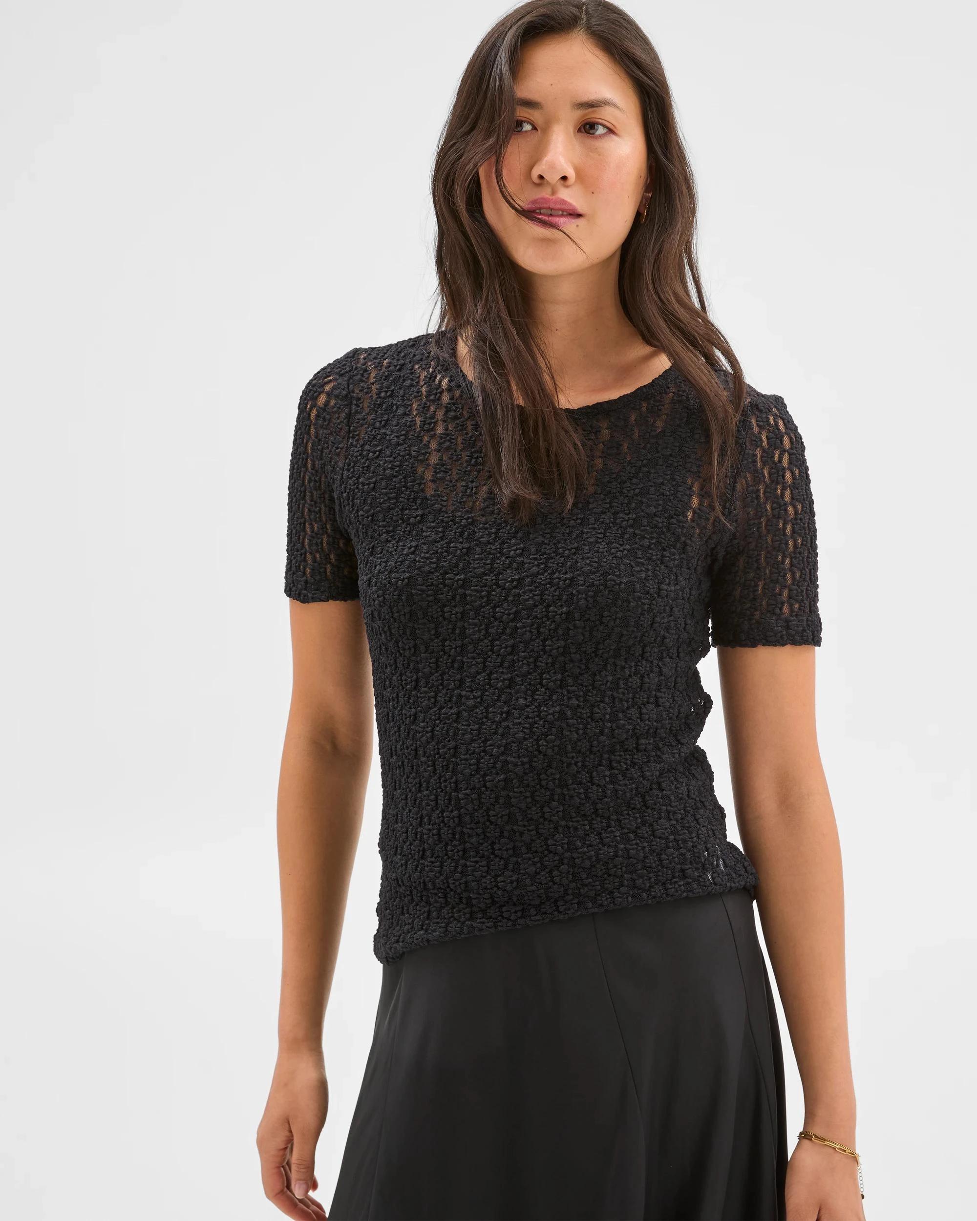 6 Crinkle Lace Top - Preview BLACK, 6 of 6