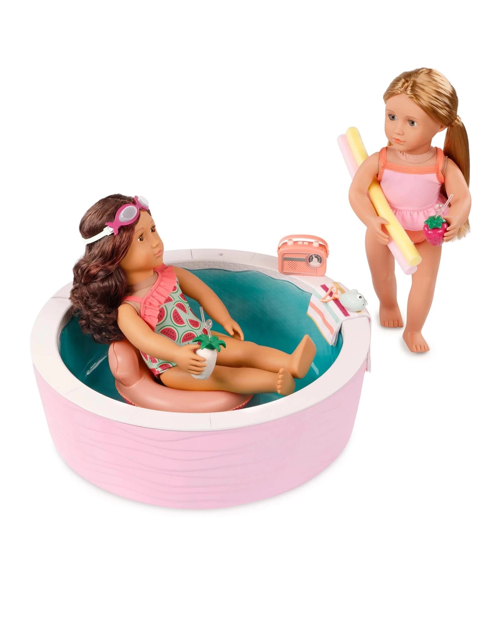 4 Our Generation Poolside Fun 18-inch Doll Pool Playset - Multi, 4 of 10