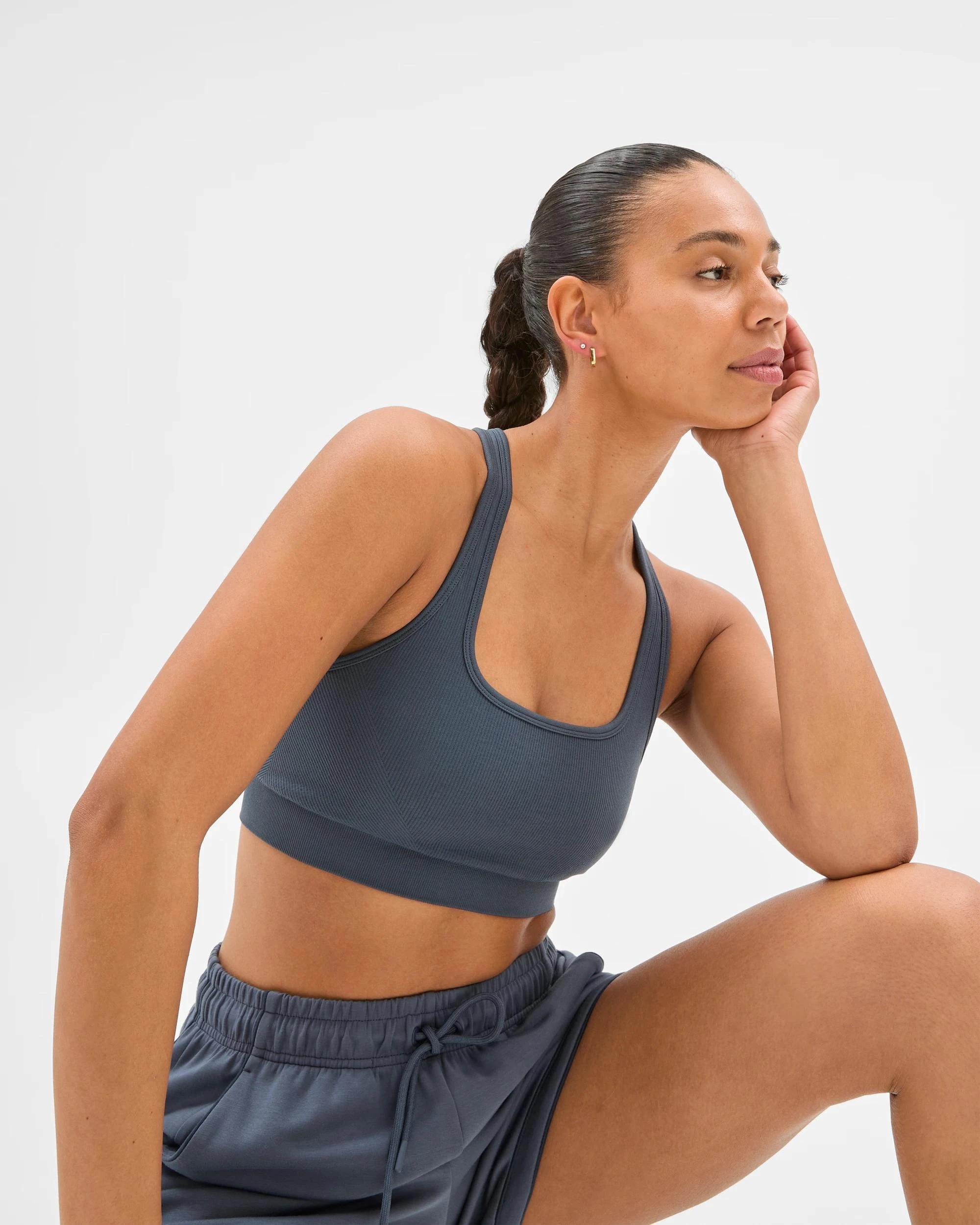 5 Target Active Harmony Strappy Seamfree Crop Top SMOKE, 5 of 5