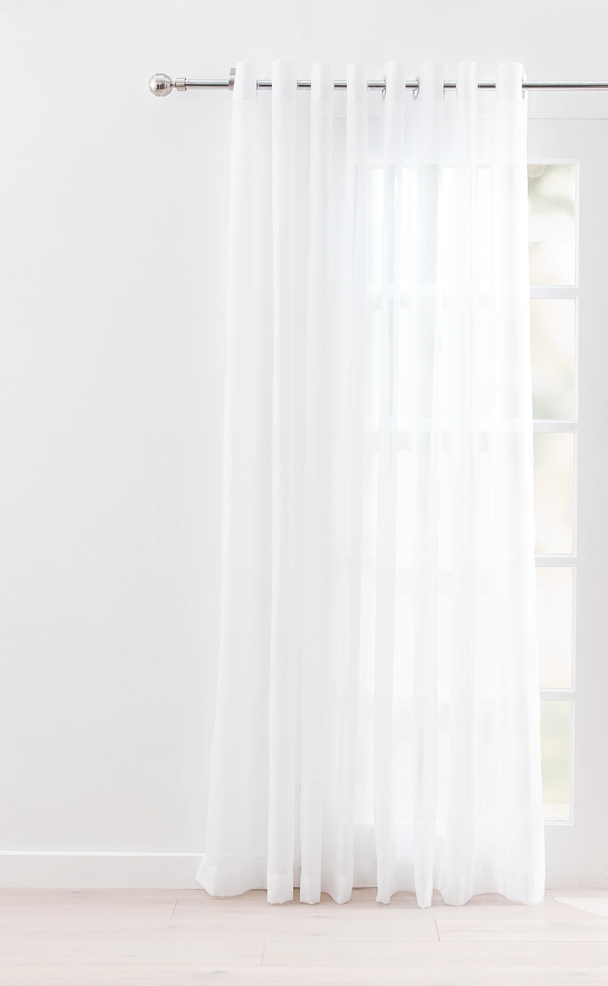 1 Sicily Cloud Wide Curtain - White, 1 of 5