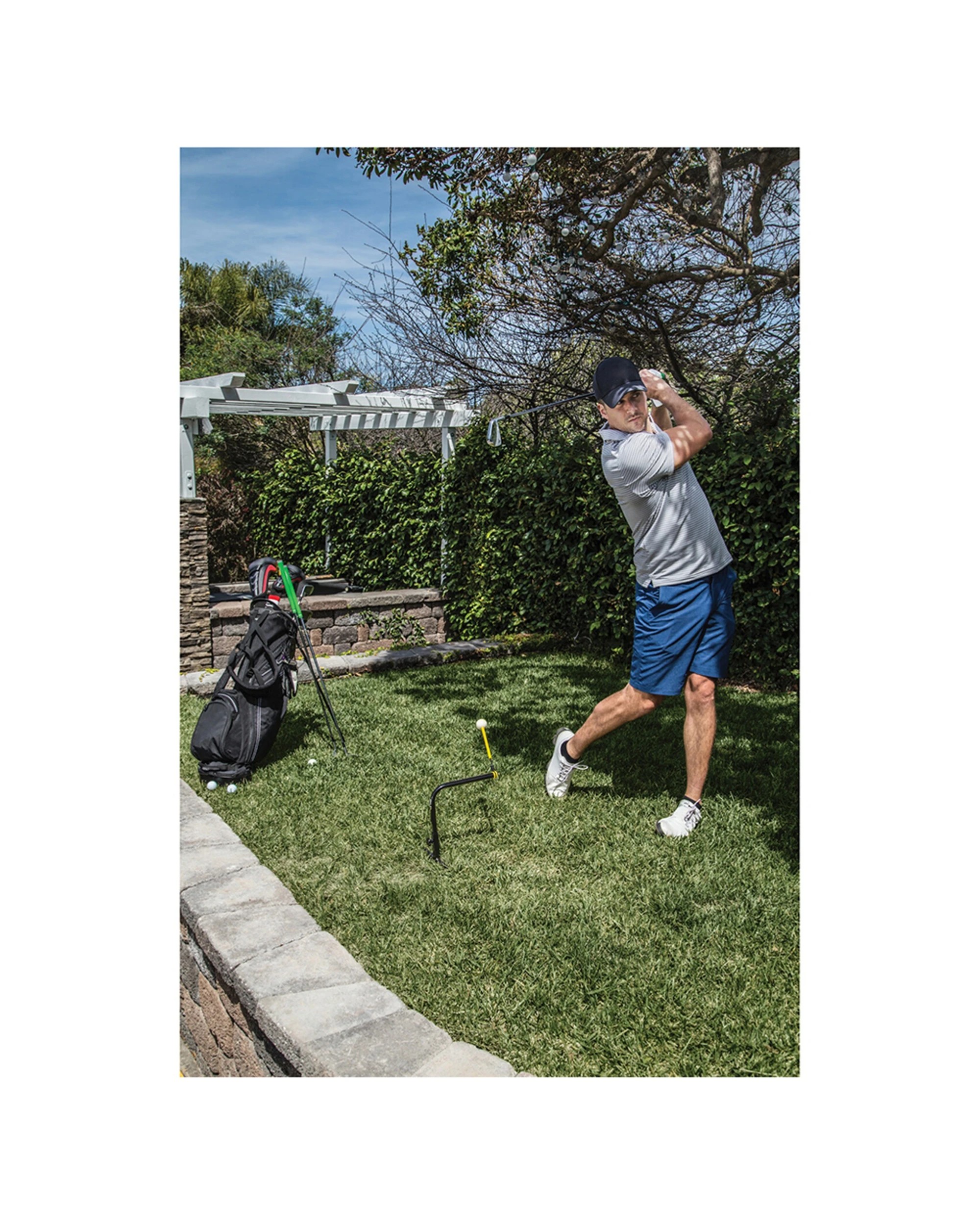 7 Sklz Pure Path Golf Swing Training Stake with Adjustable Upright and Durable - Multi, 7 of 7