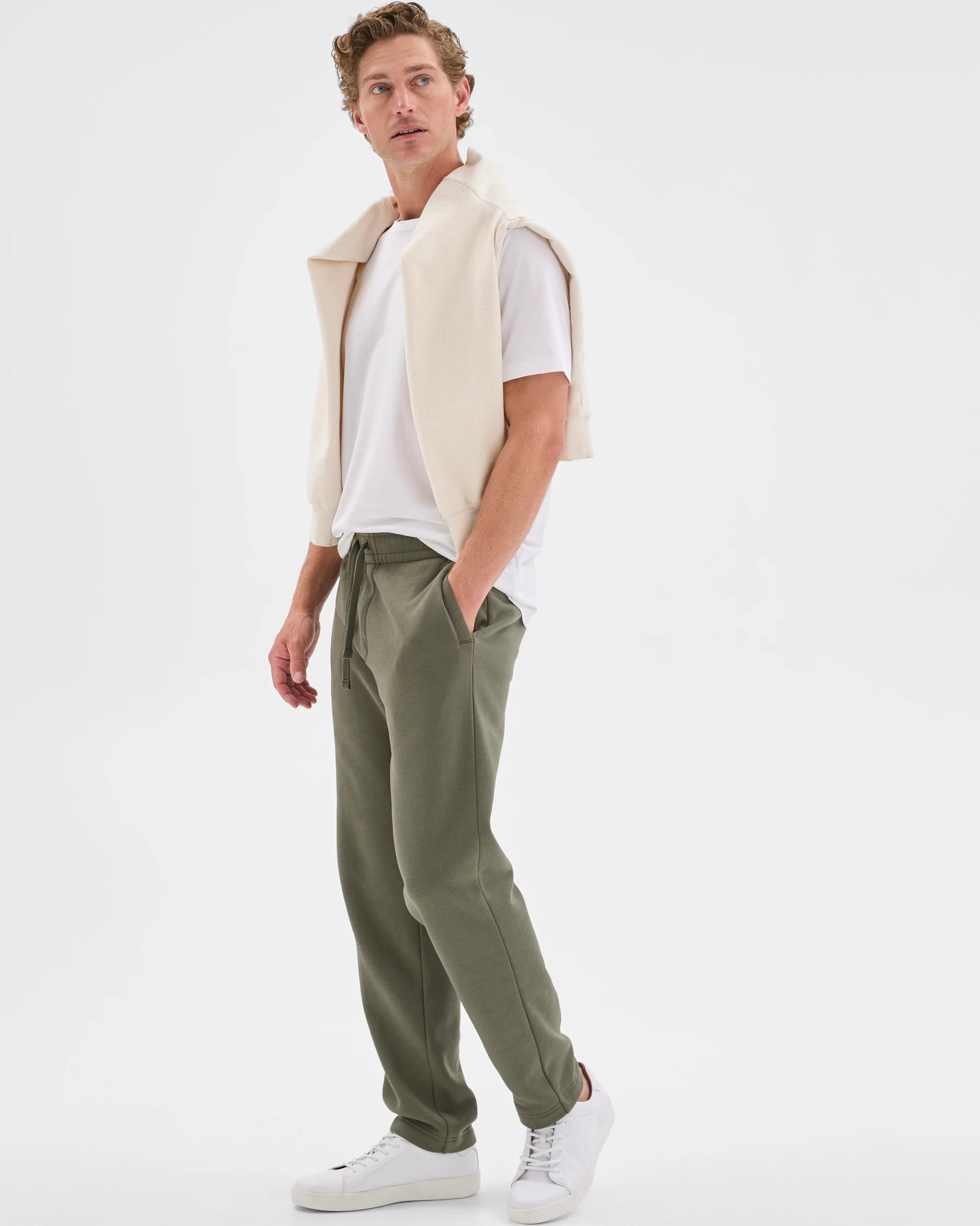5 Target Man Australian Cotton Blend Uncuffed Trackpants KHAKI, 5 of 6