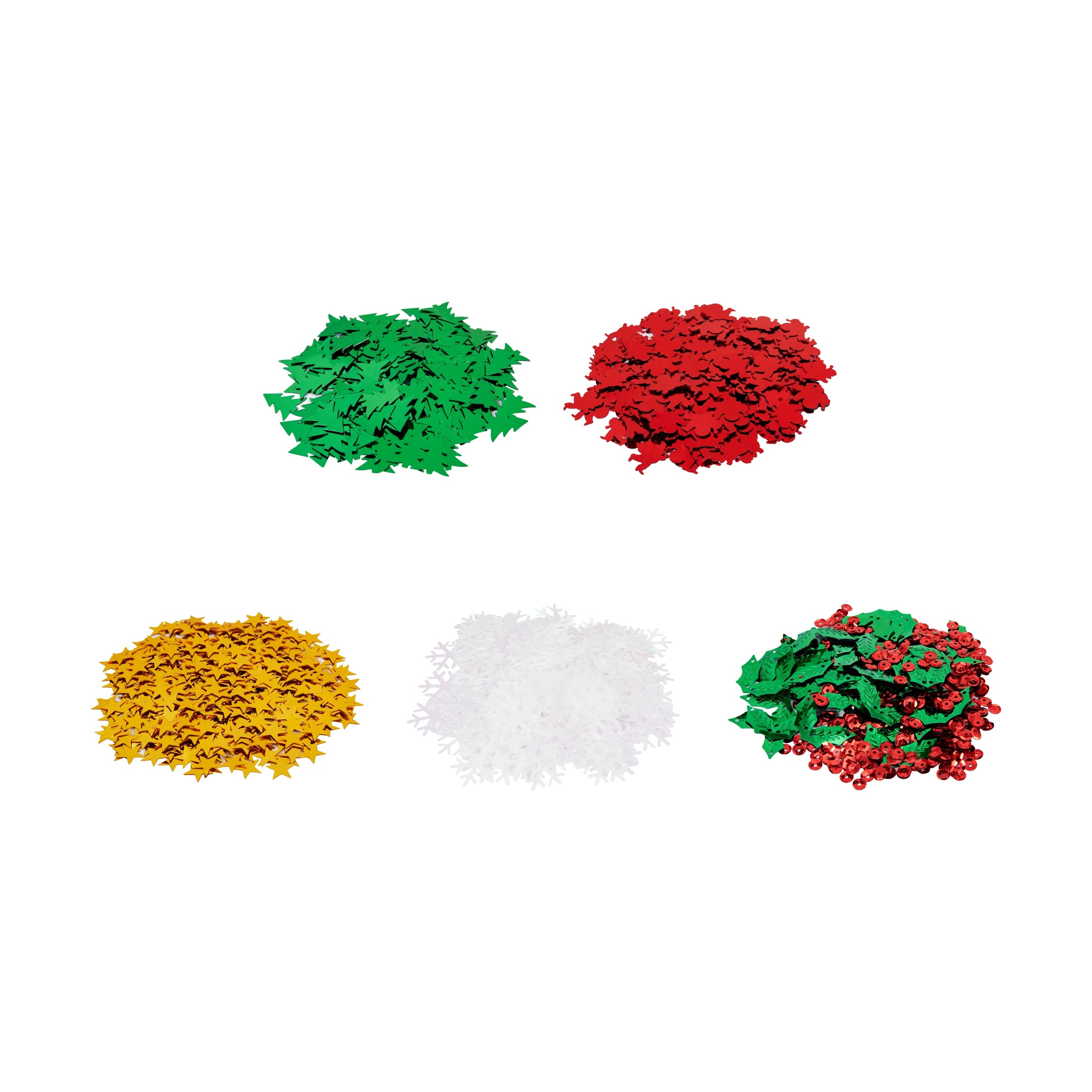 2 5 Pack Christmas Craft Sequin Shapes, 2 of 3