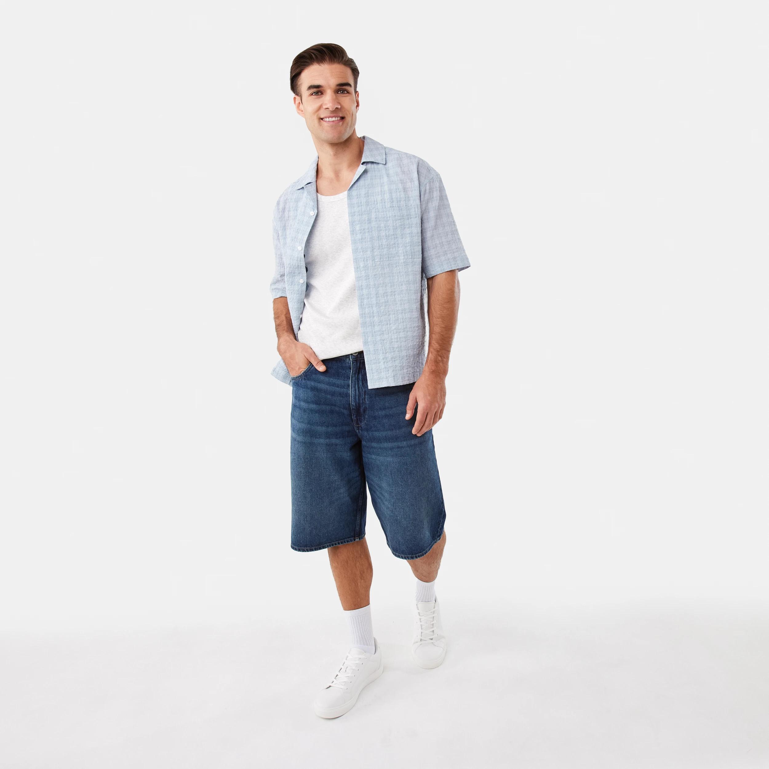 2 Baggy Denim Shorts Dark Wash, 2 of 6
