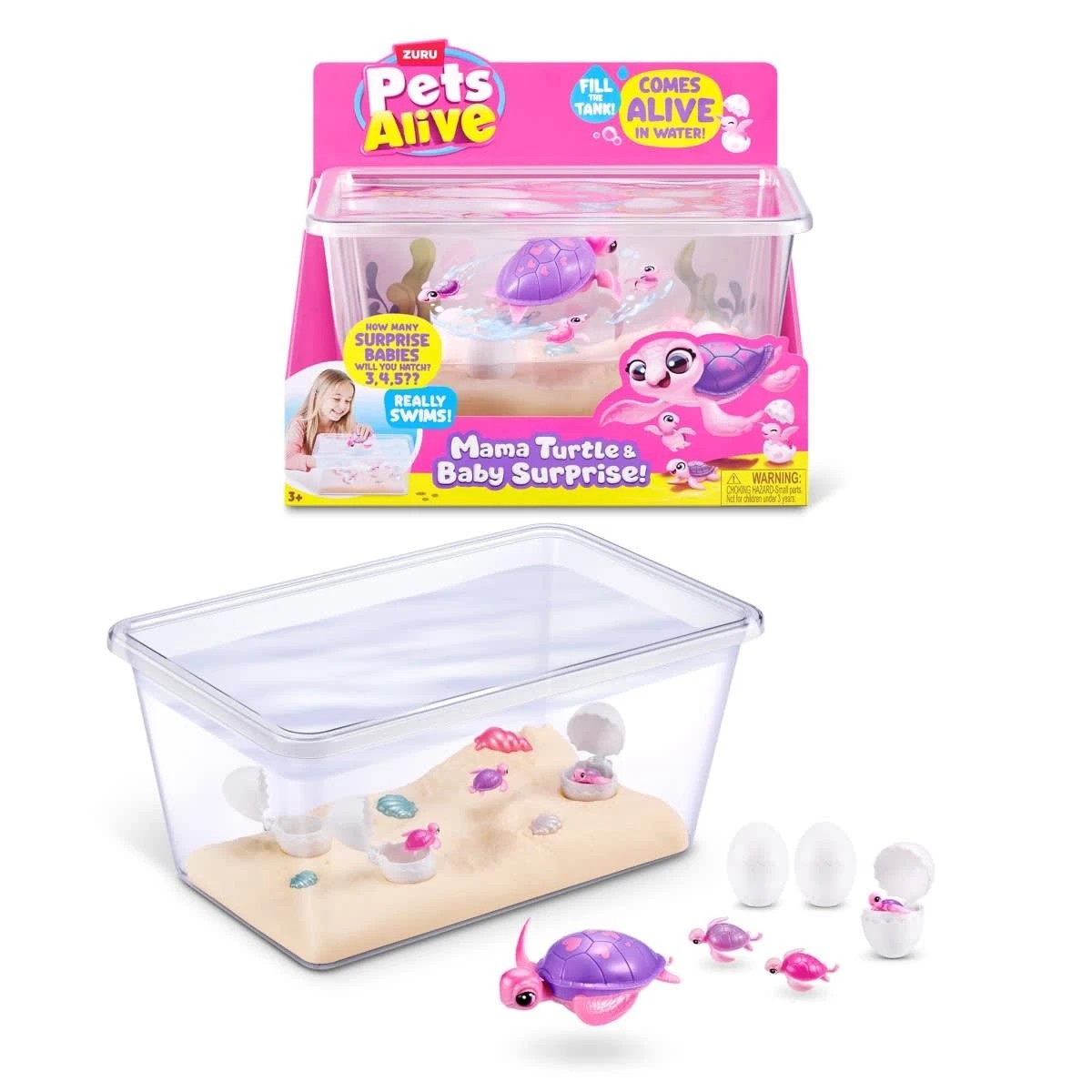 3 Zuru Pets Alive Mama Turtle and Baby Surprise!, 3 of 10