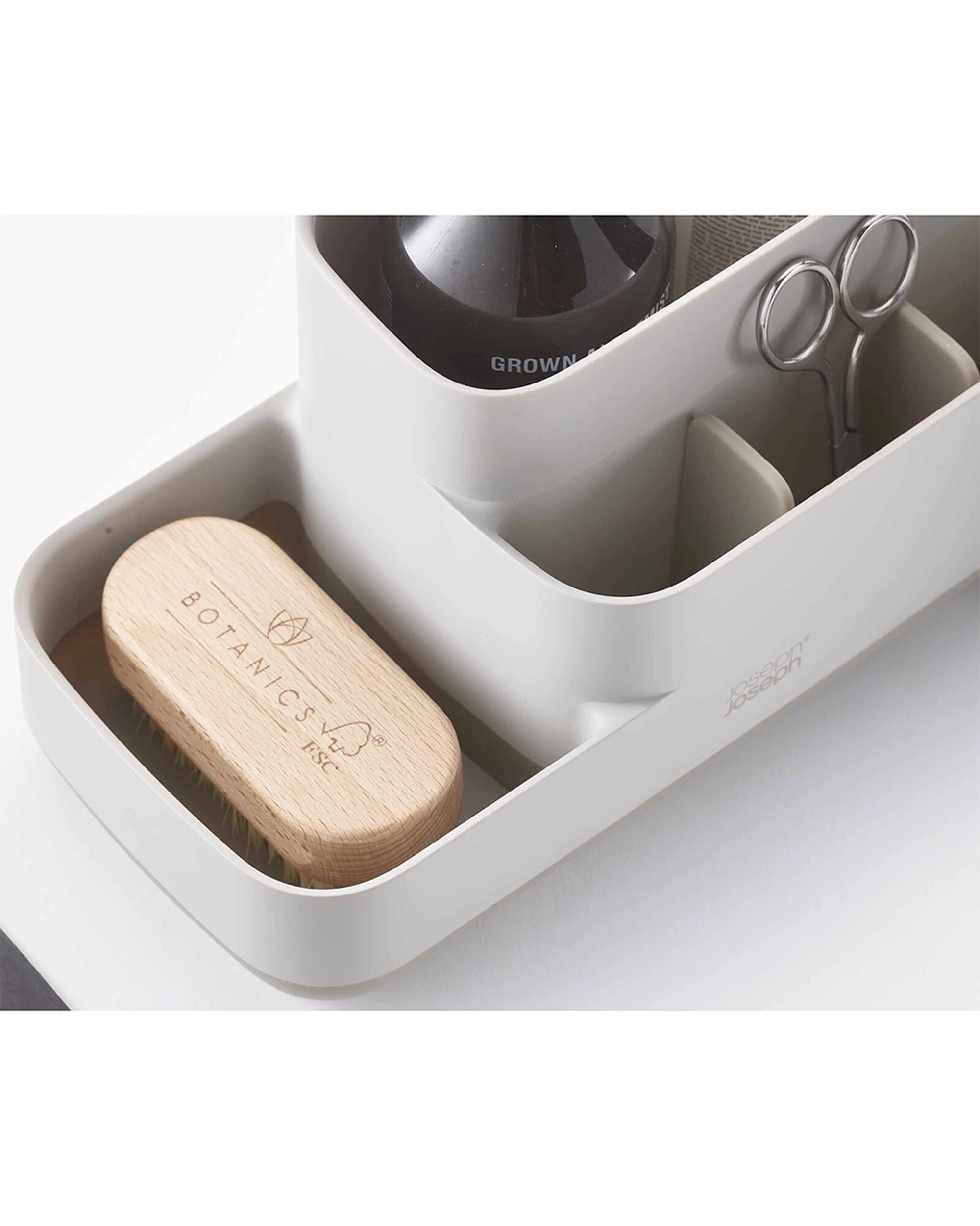 5 Joseph Joseph EasyStore 25cm Bathroom Caddy Divided Compartments - White, 5 of 5