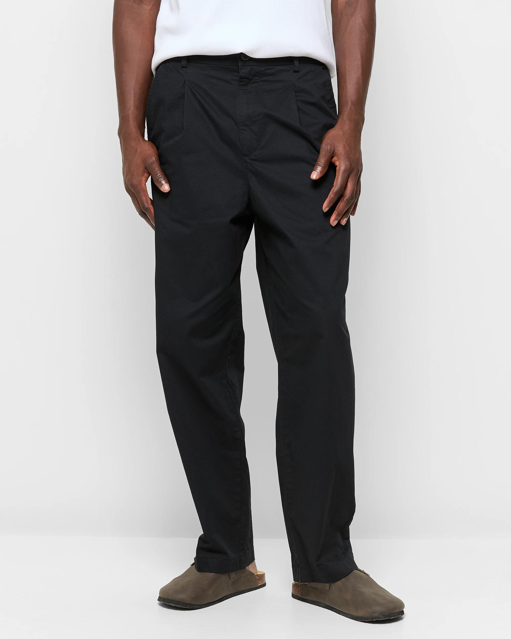 1 Cotton Loose Fit Pants - Commons BLACK, 1 of 7