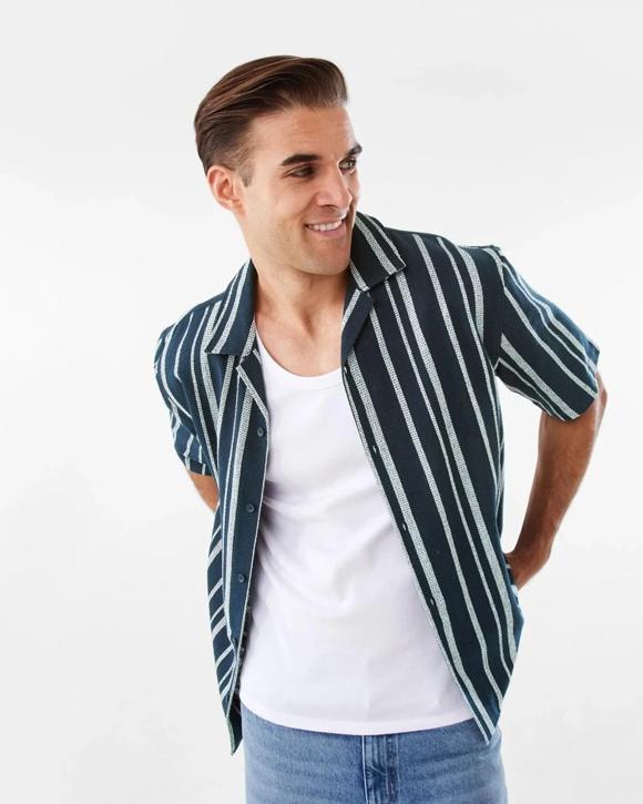 Short Sleeve Multi Textured Shirt