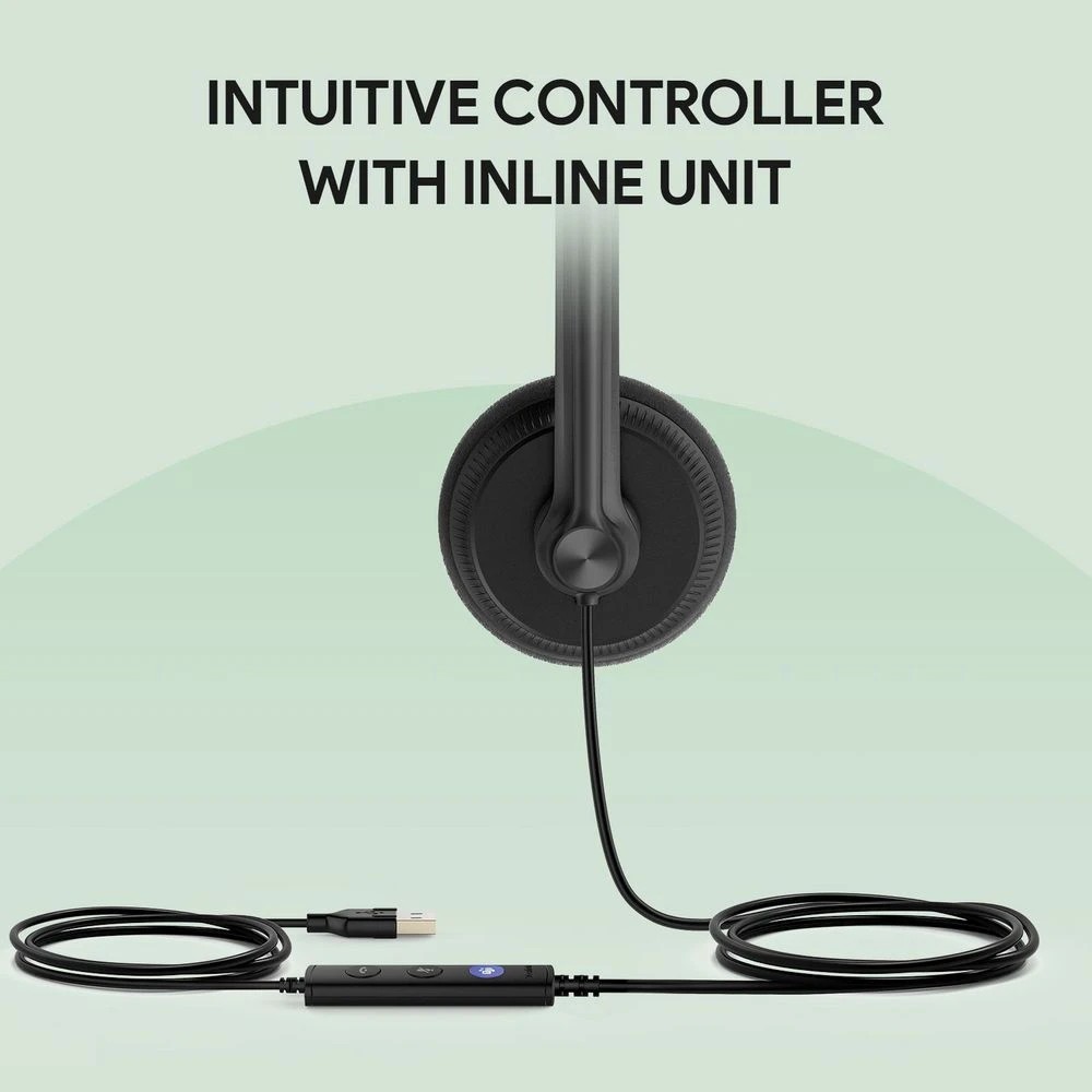 3 Yealink UH34 Lite Dual Corded On-Ear Headset Black, 3 of 5