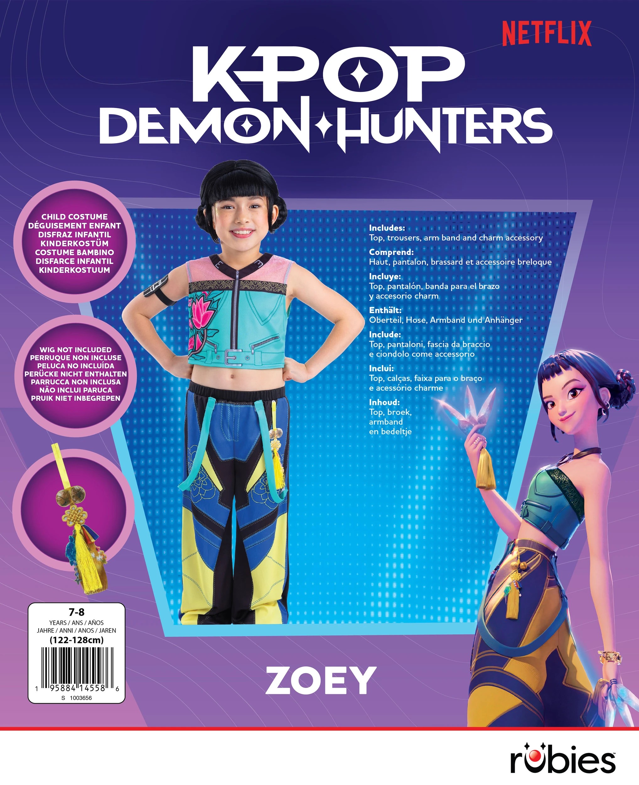 8 KPop Demon Hunters Zoey Kids Costume - Ages 7-8, 8 of 9