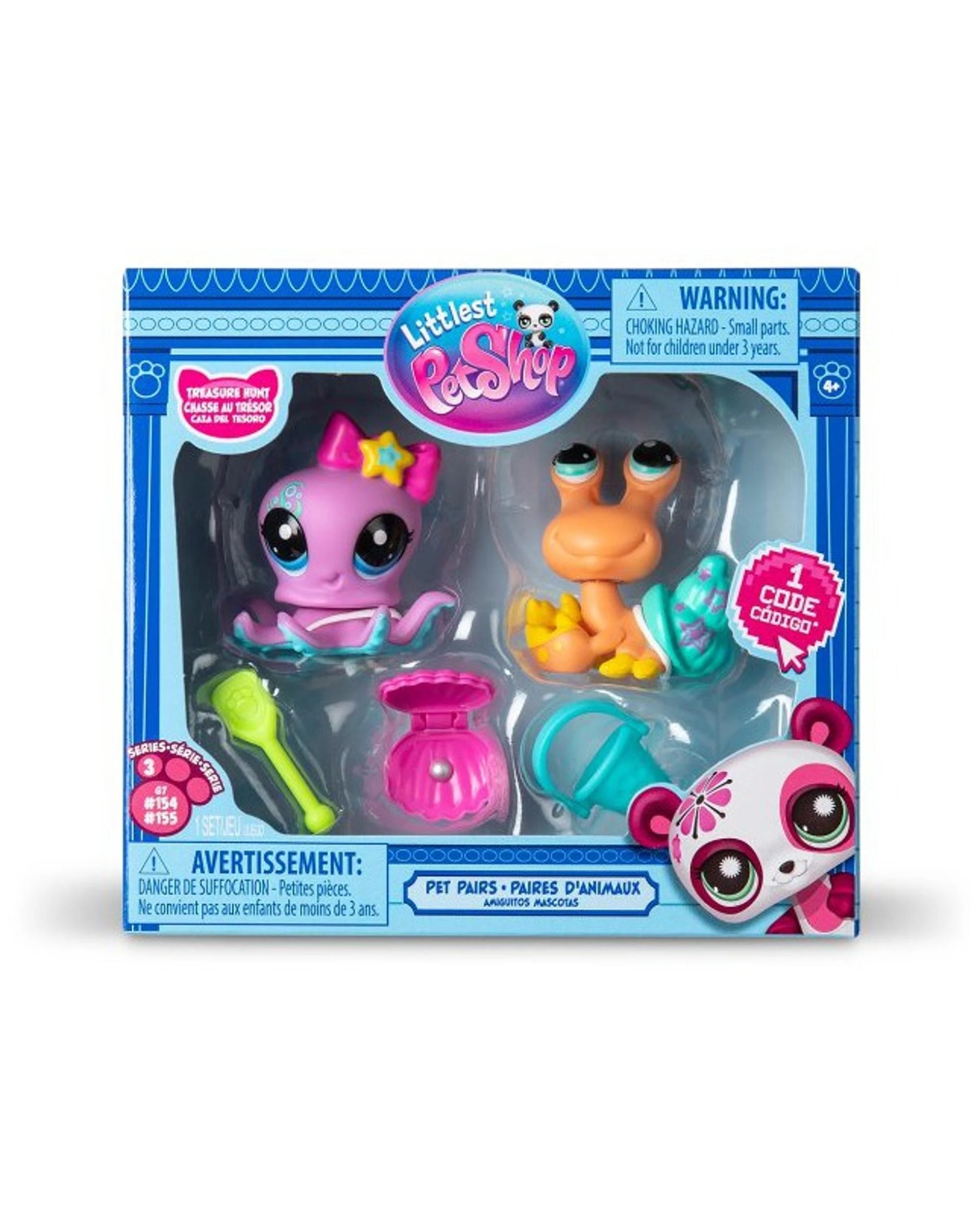 1 Littlest Pet Shop Pet Pairs Series 3 Treasure Hunt 2 Pack Figures, 1 of 4