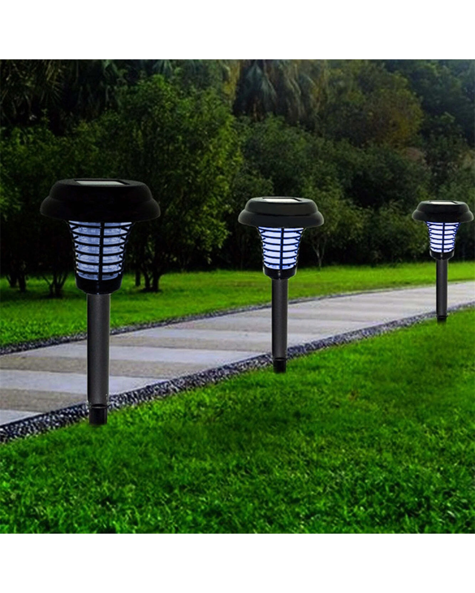 3 Lenoxx Wireless Solar-Powered Mosquito Killer Lamp (4-Piece), 3 of 3
