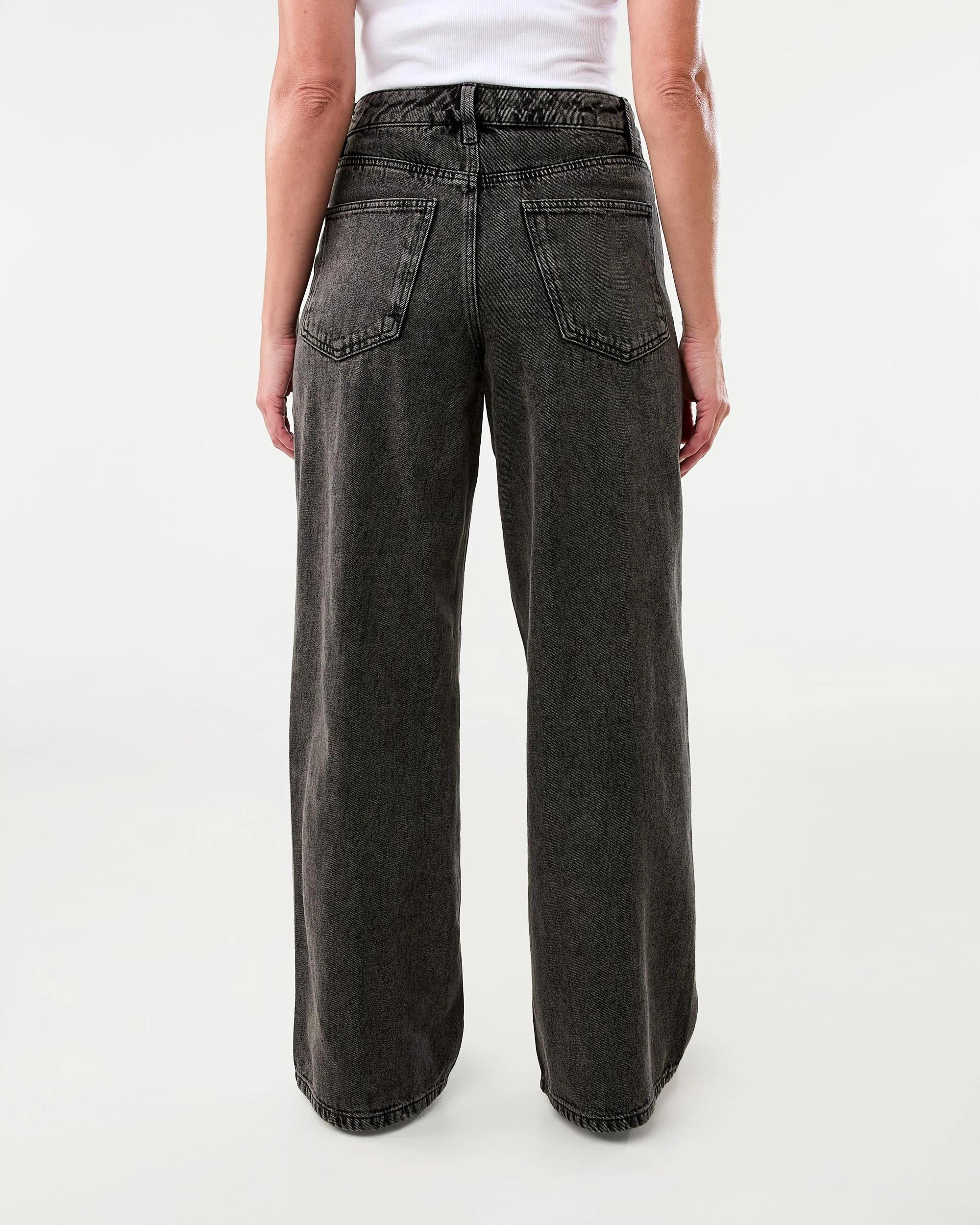 3 Wide Leg Jeans Black Wash, 3 of 8